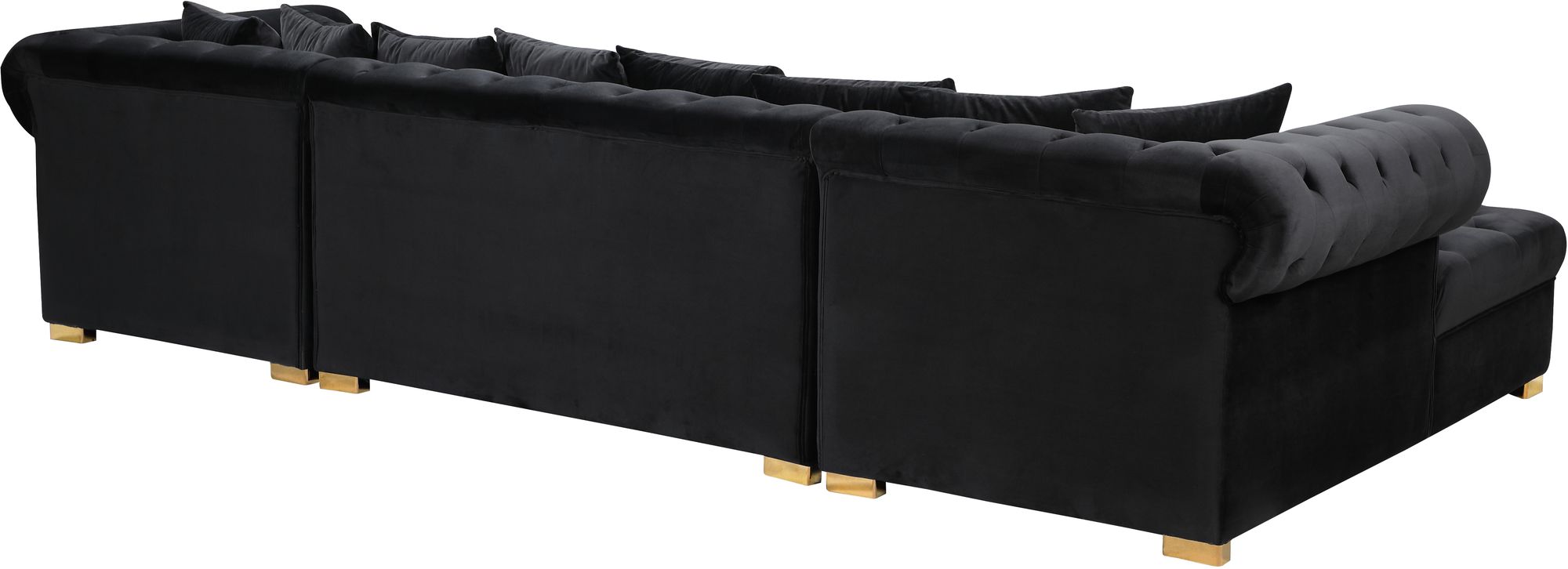 Presley 134" 3-Piece Velvet Sectional