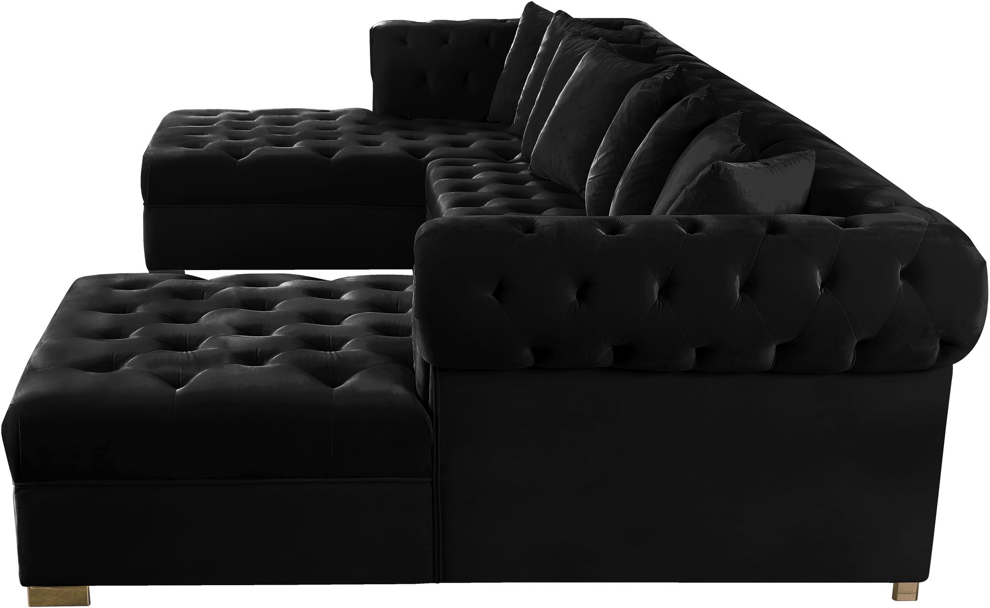 Presley 134" 3-Piece Velvet Sectional