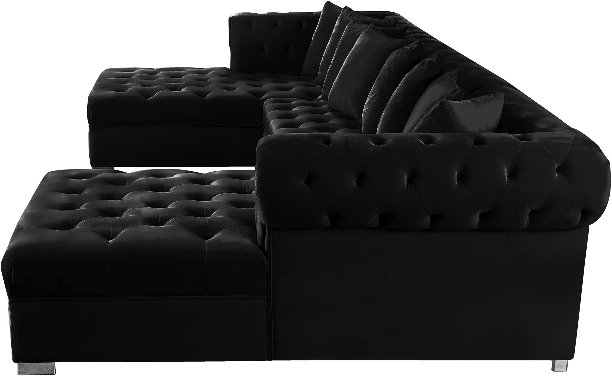 Presley 134" 3-Piece Velvet Sectional