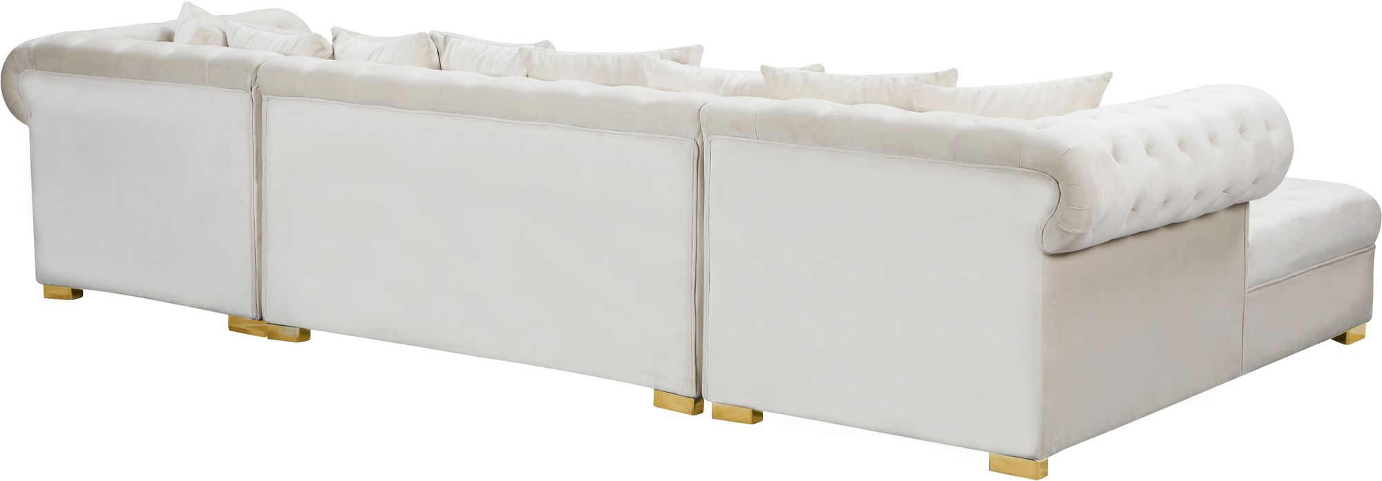 Presley 134" 3-Piece Velvet Sectional