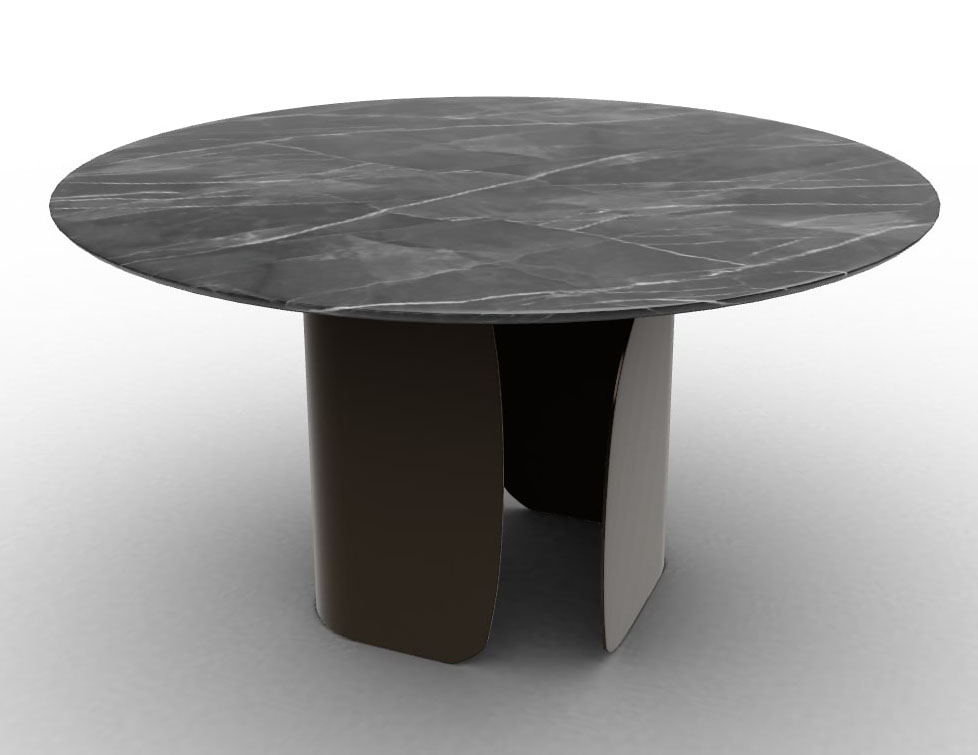 Twins Metal/Ceramic Round Dining Table