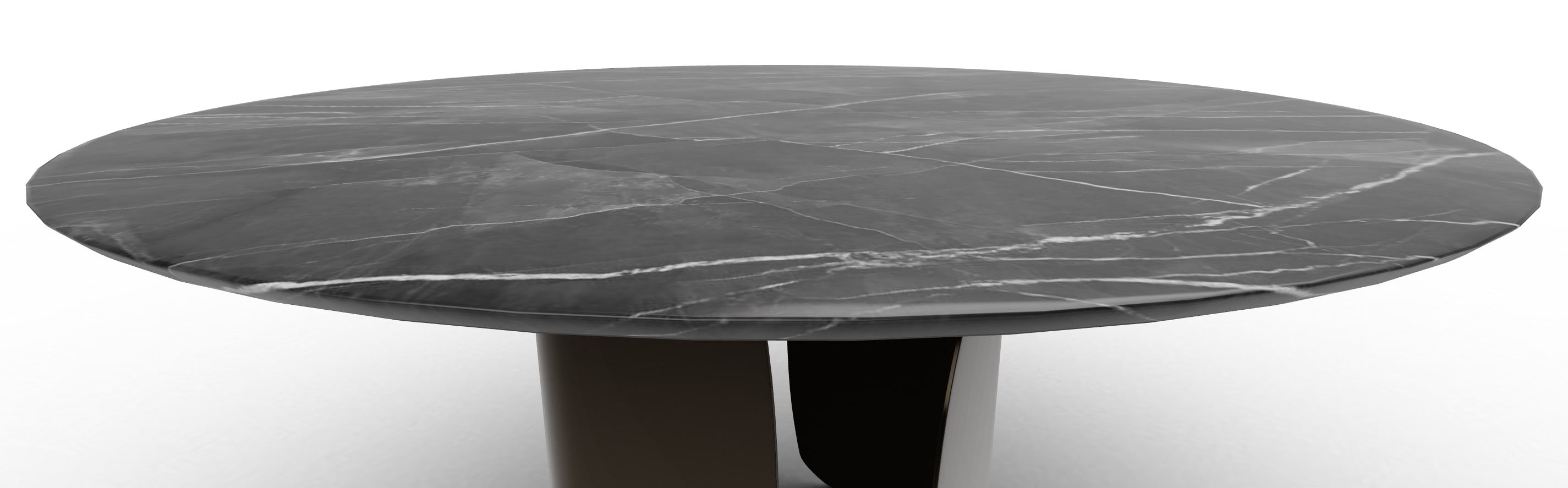 Twins Metal/Ceramic Round Dining Table