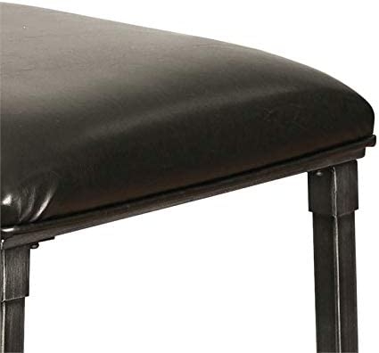 Mullane Leatherette/Metal/Wood Counter Height Dining Chair, Set of 2