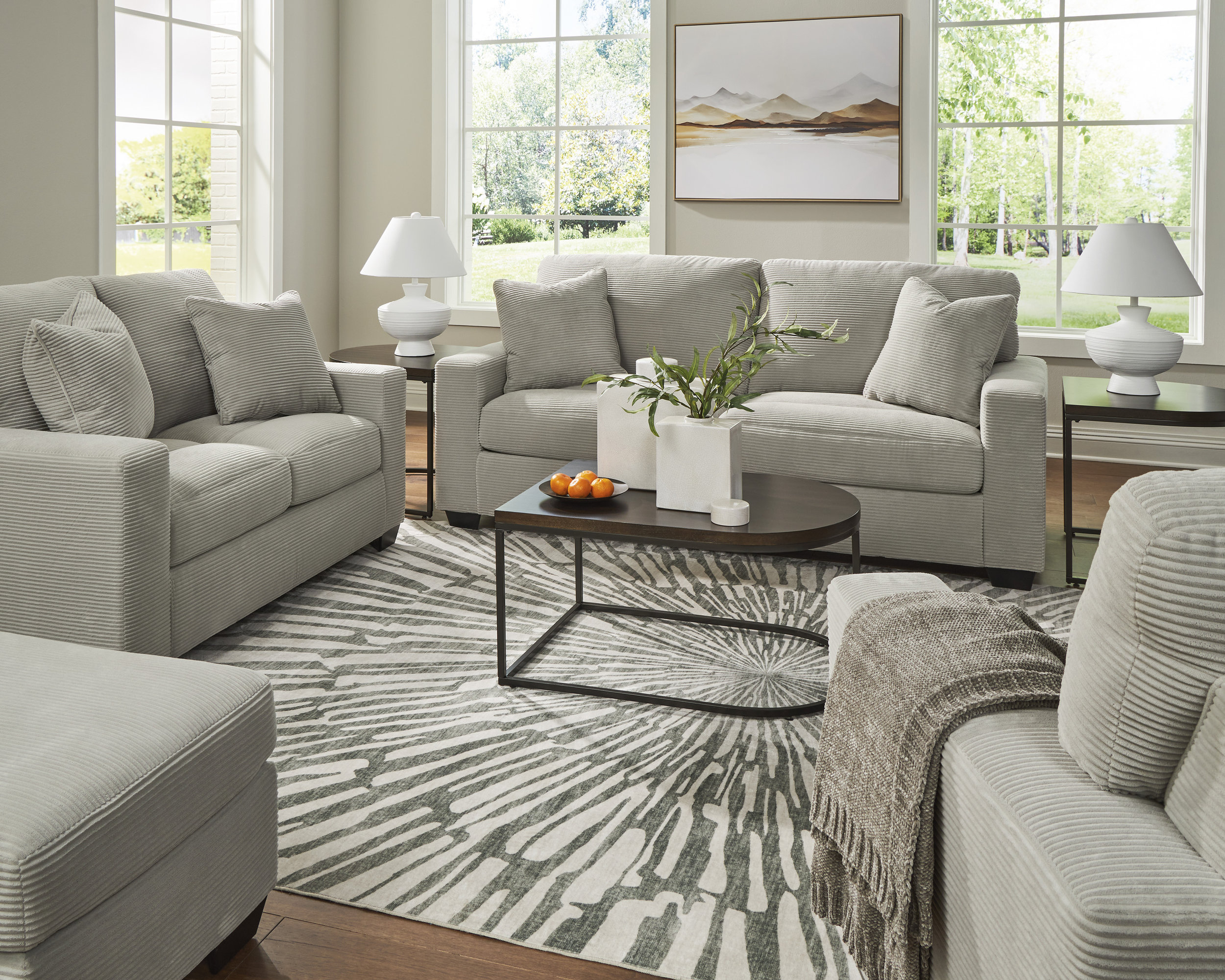 Greenbriar Polyester Living Room Set
