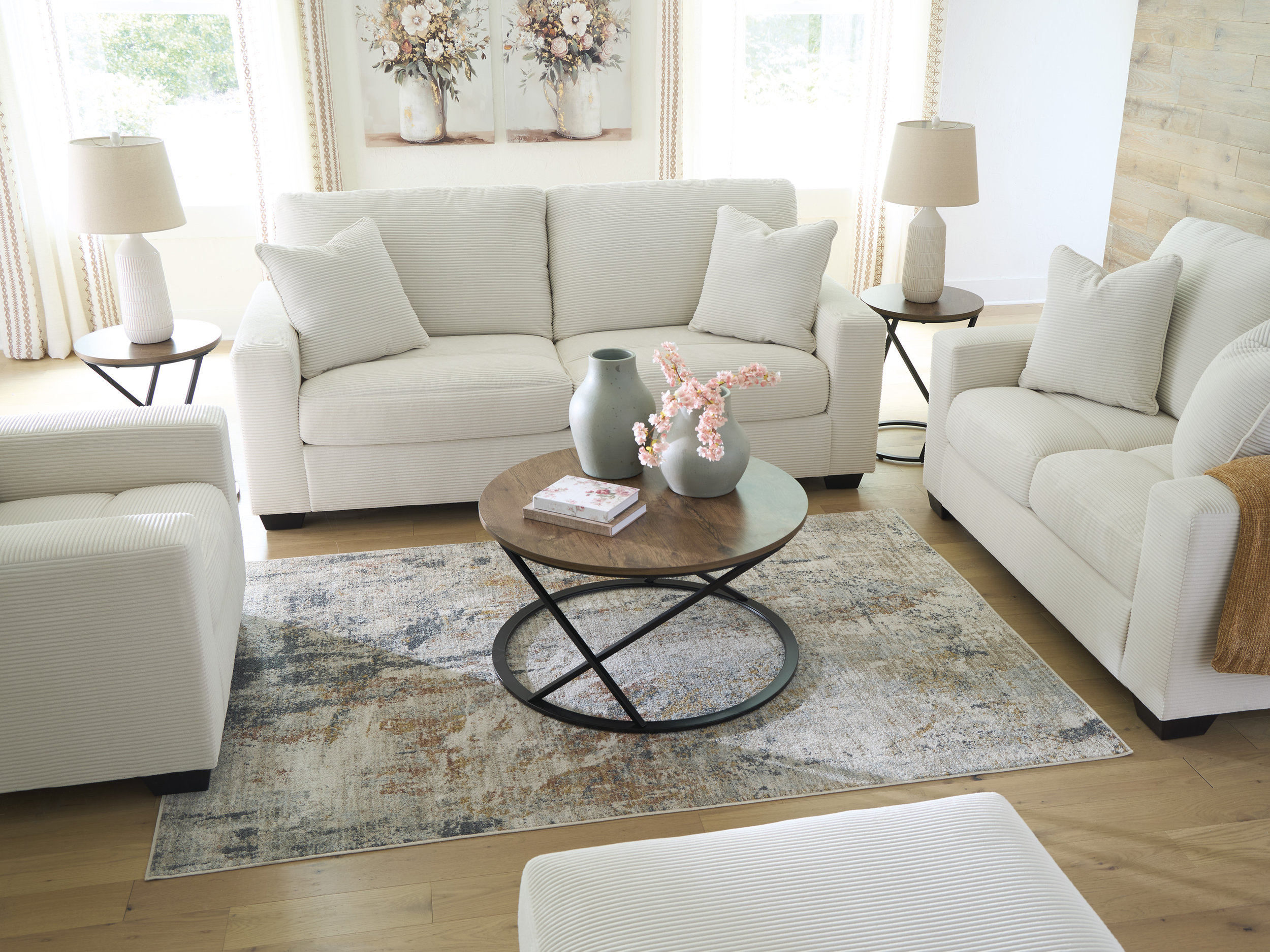 Greenbriar Polyester Living Room Set