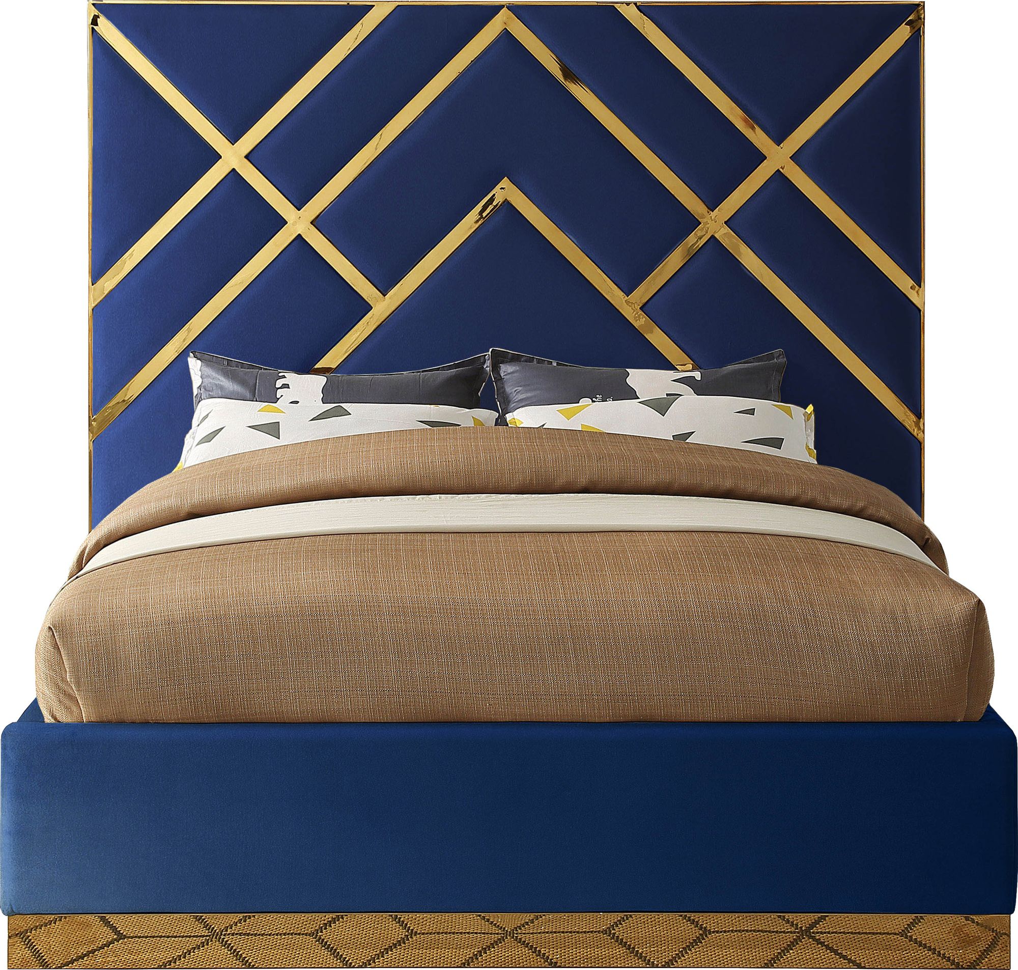 Vector Velvet King Size Bed