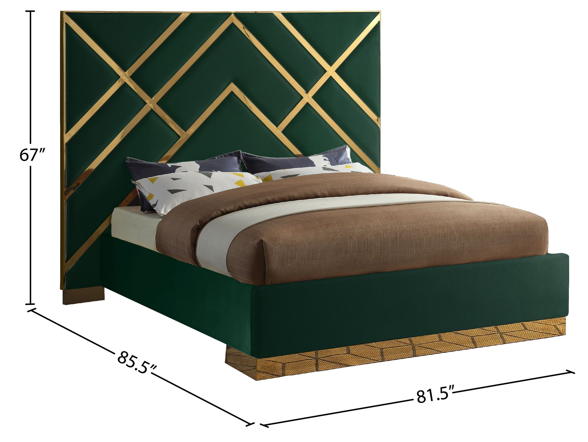 Vector Velvet Queen Size Bed