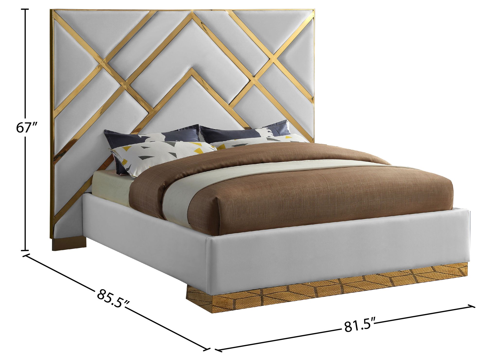 Vector Faux Leather Queen Size Bed