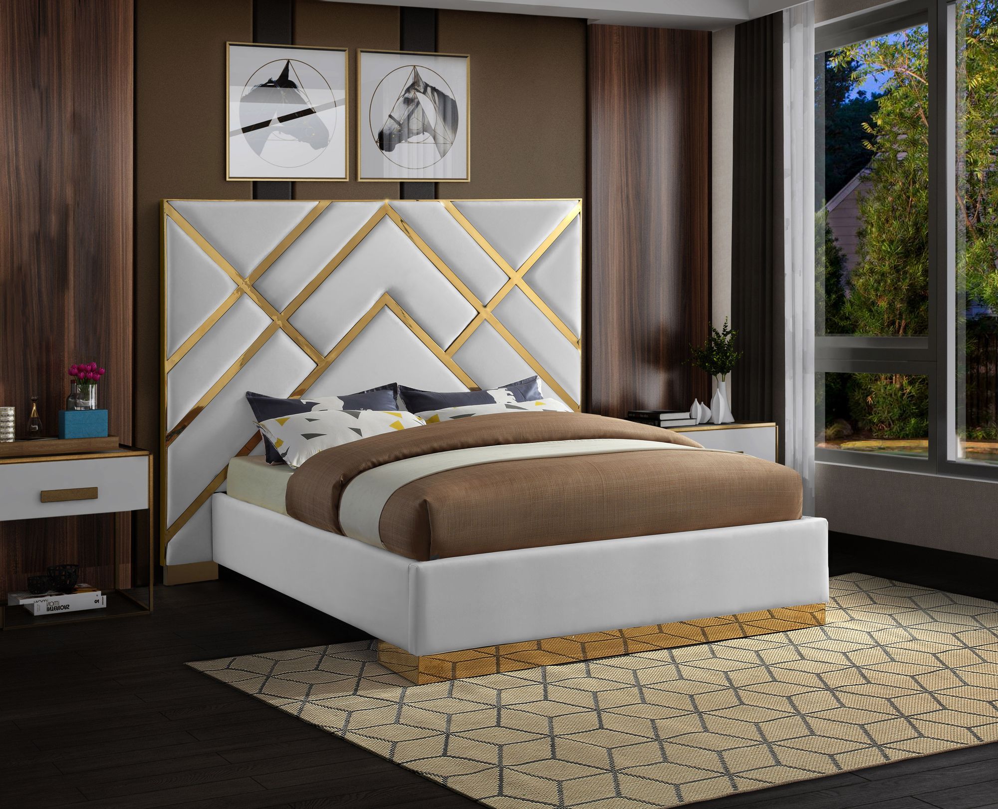Vector Faux Leather King Size Bed