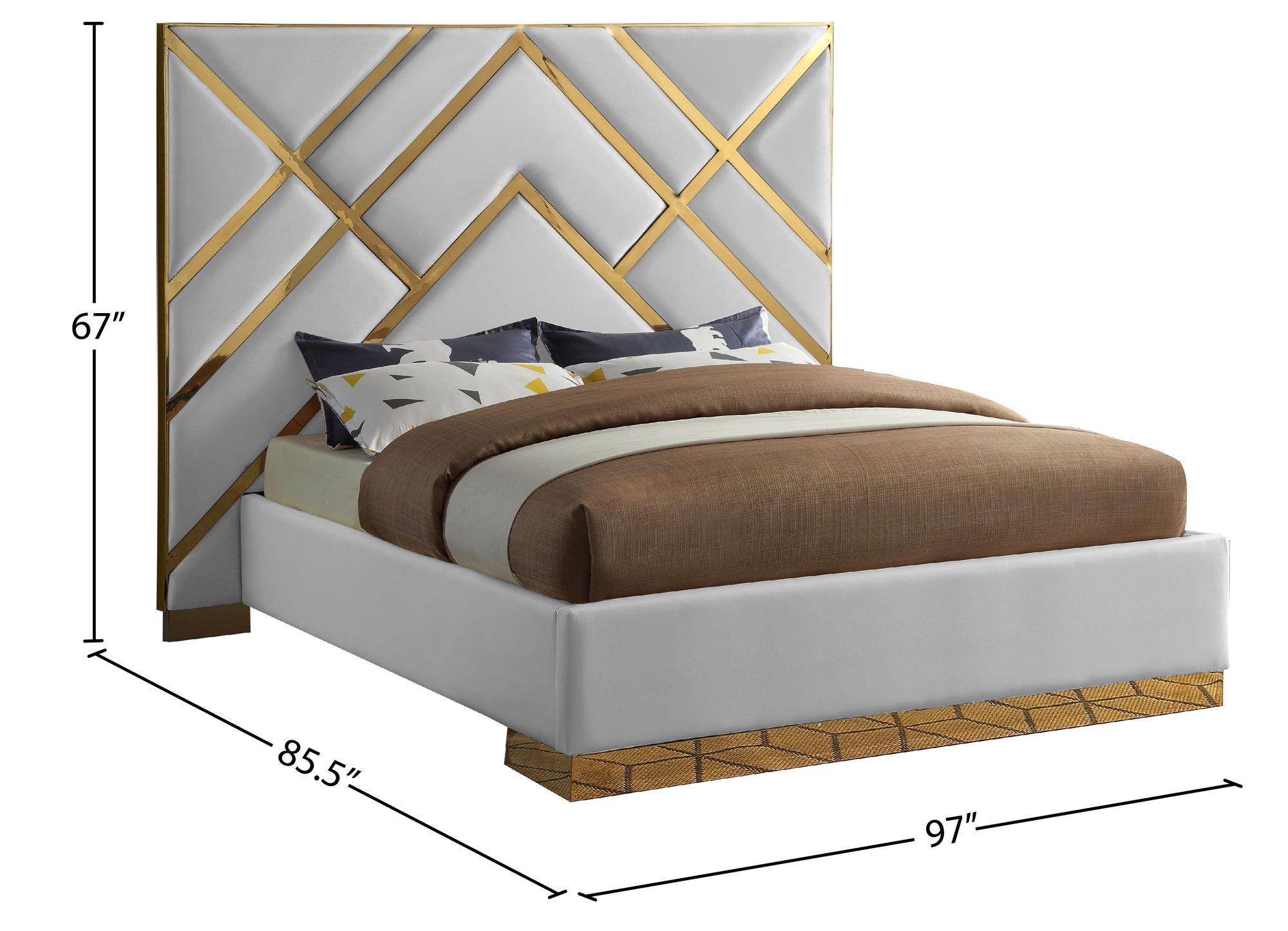 Vector Faux Leather King Size Bed