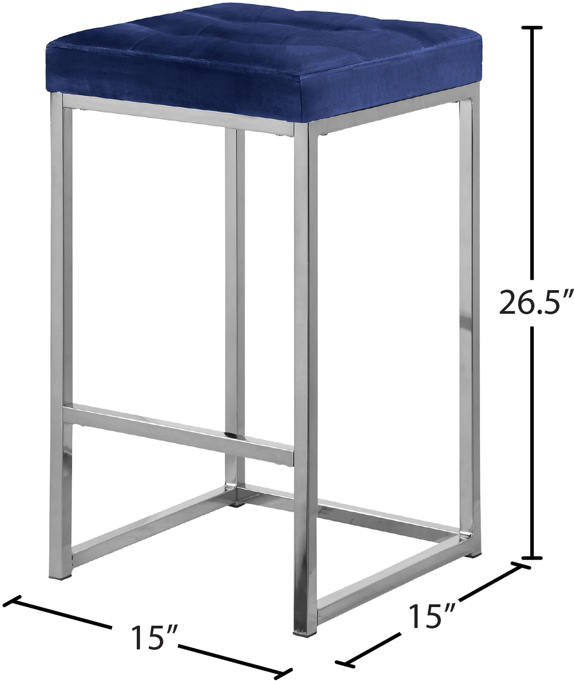 Nicola Counter Stool with Steel Base