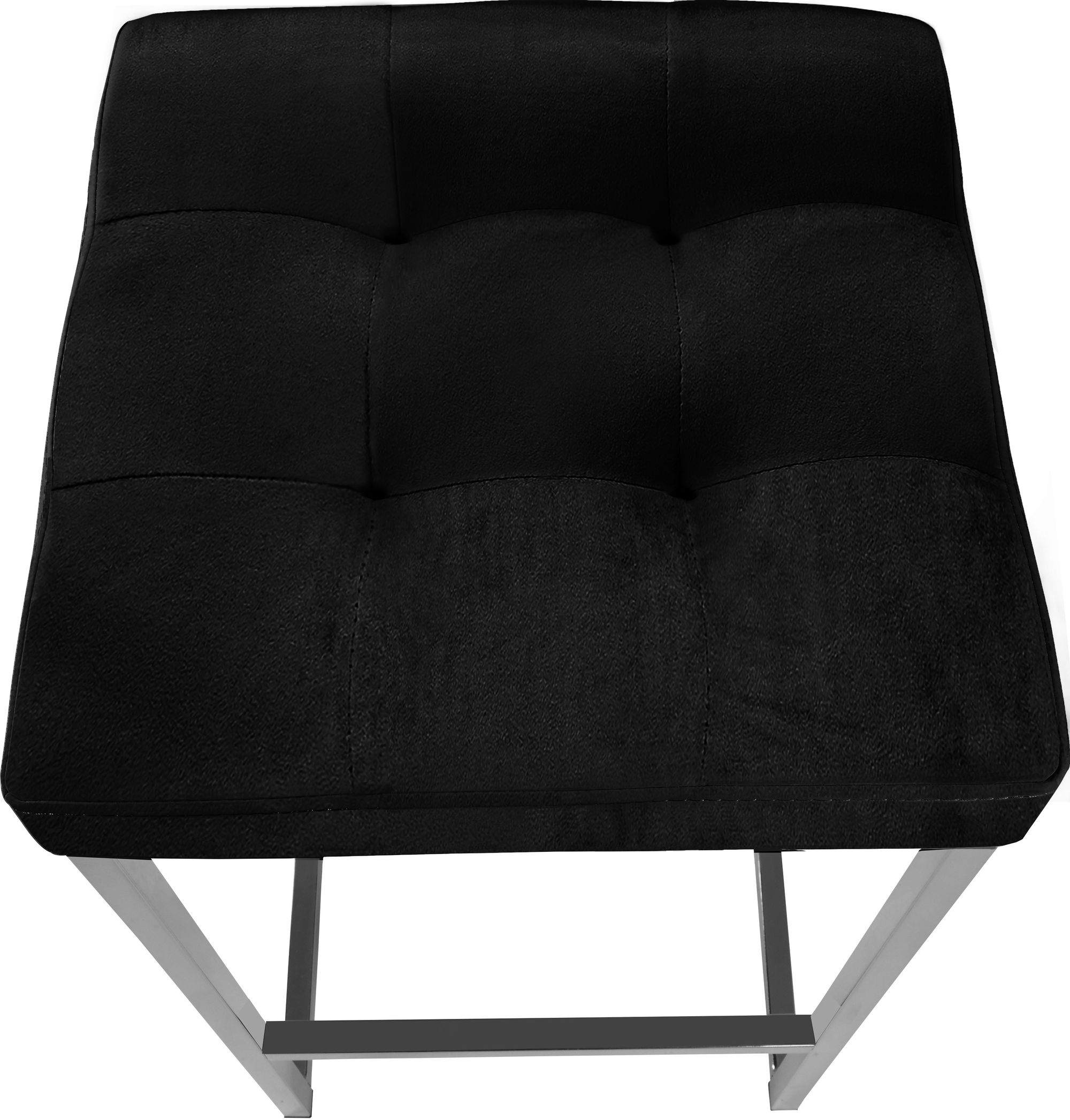 Nicola Velvet Counter Stool with Chrome Steel Base