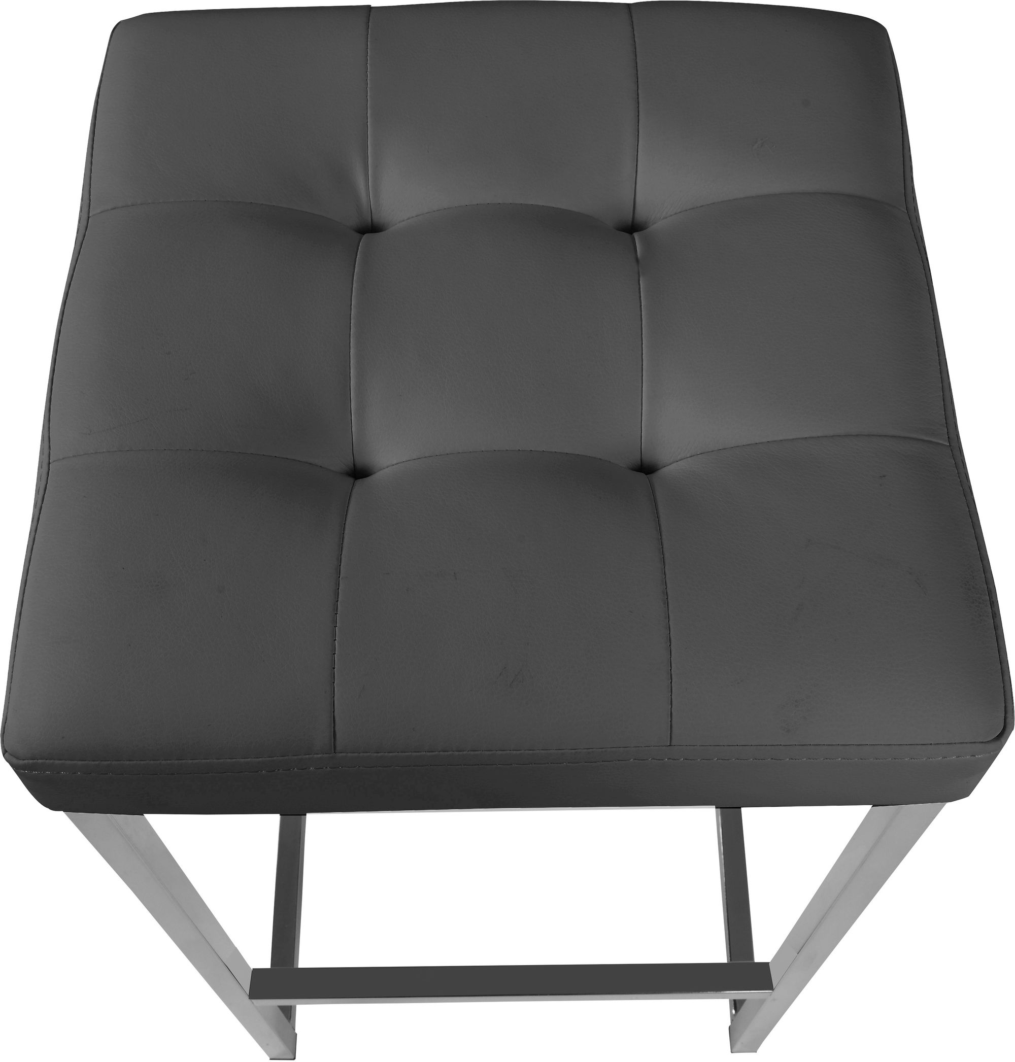 Nicola Faux Leather Counter Stool with Chrome Steel Base
