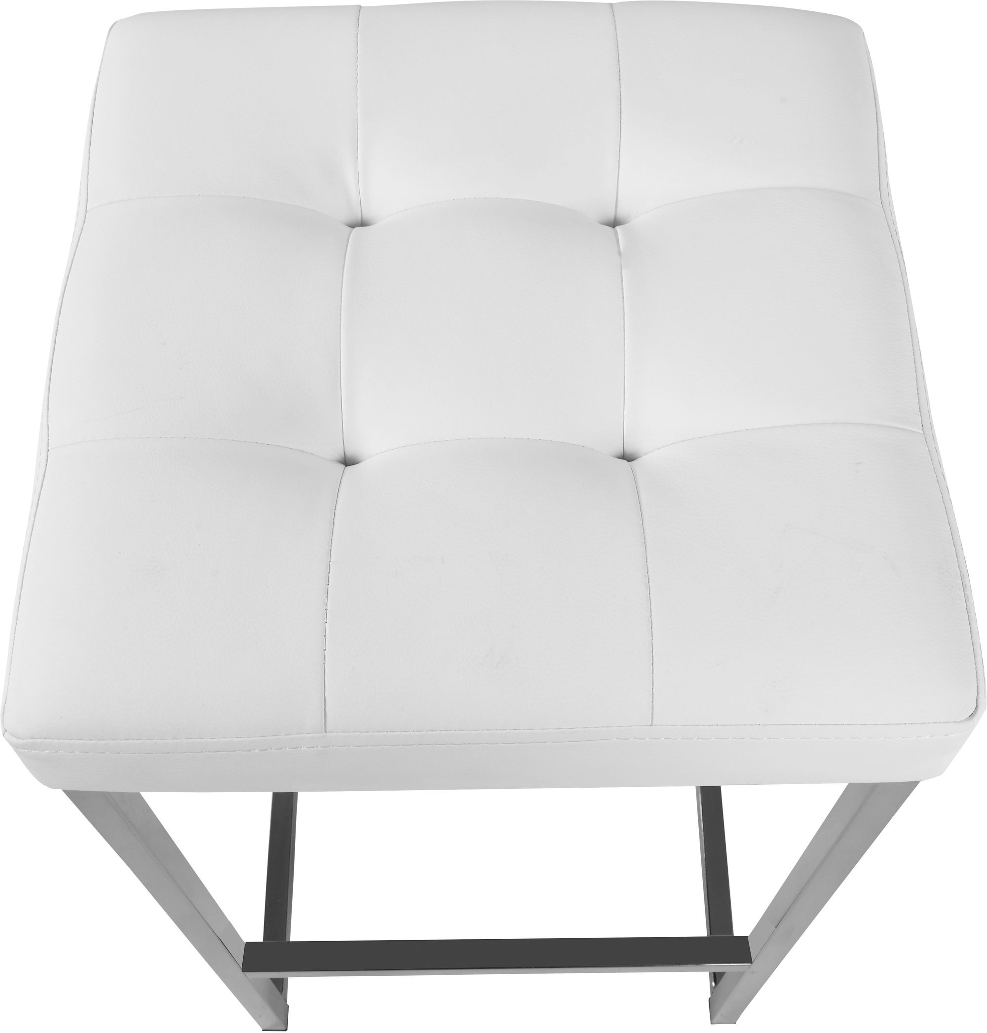 Nicola Faux Leather Counter Stool with Chrome Steel Base