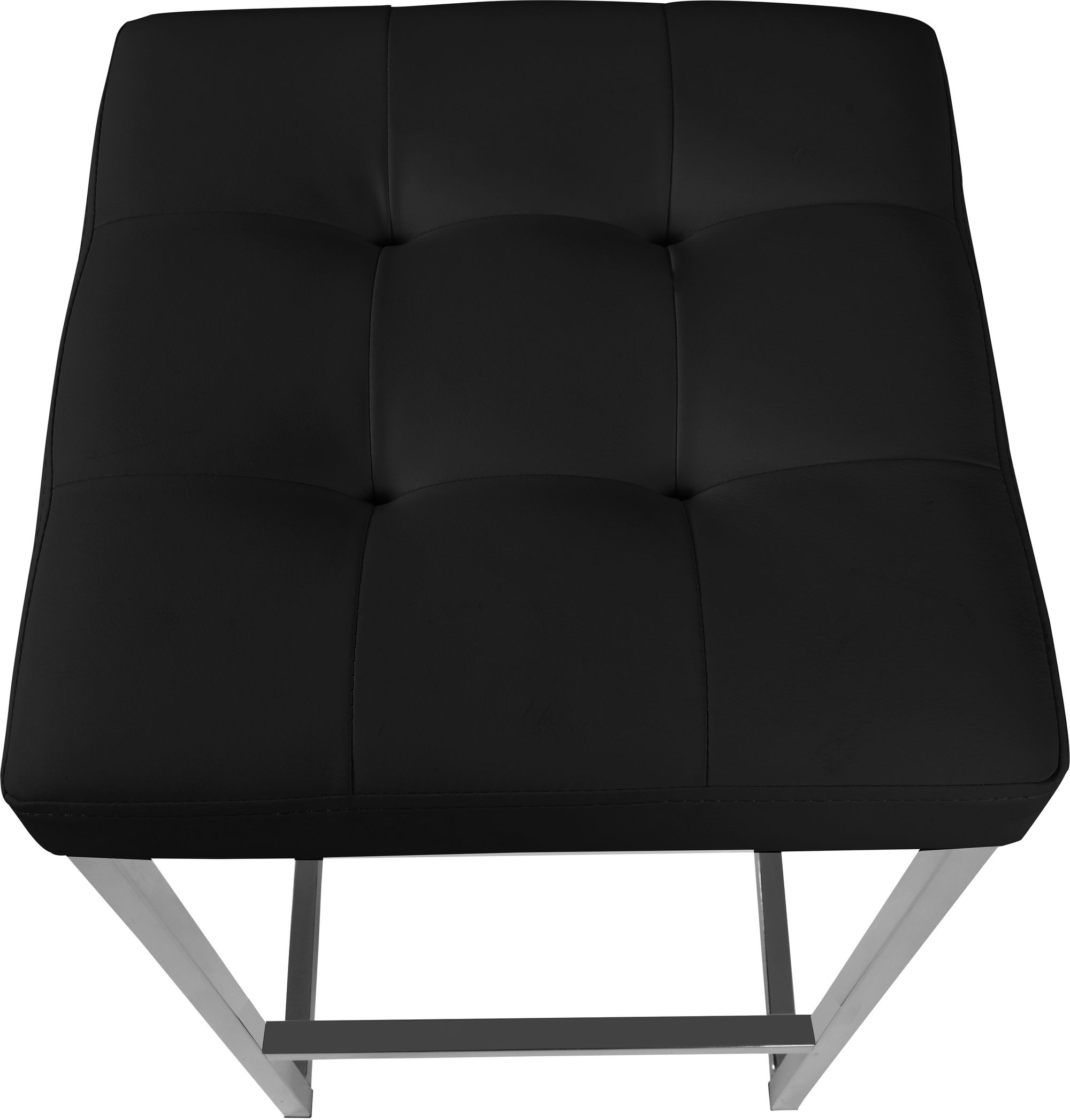 Nicola Faux Leather Counter Stool with Chrome Steel Base