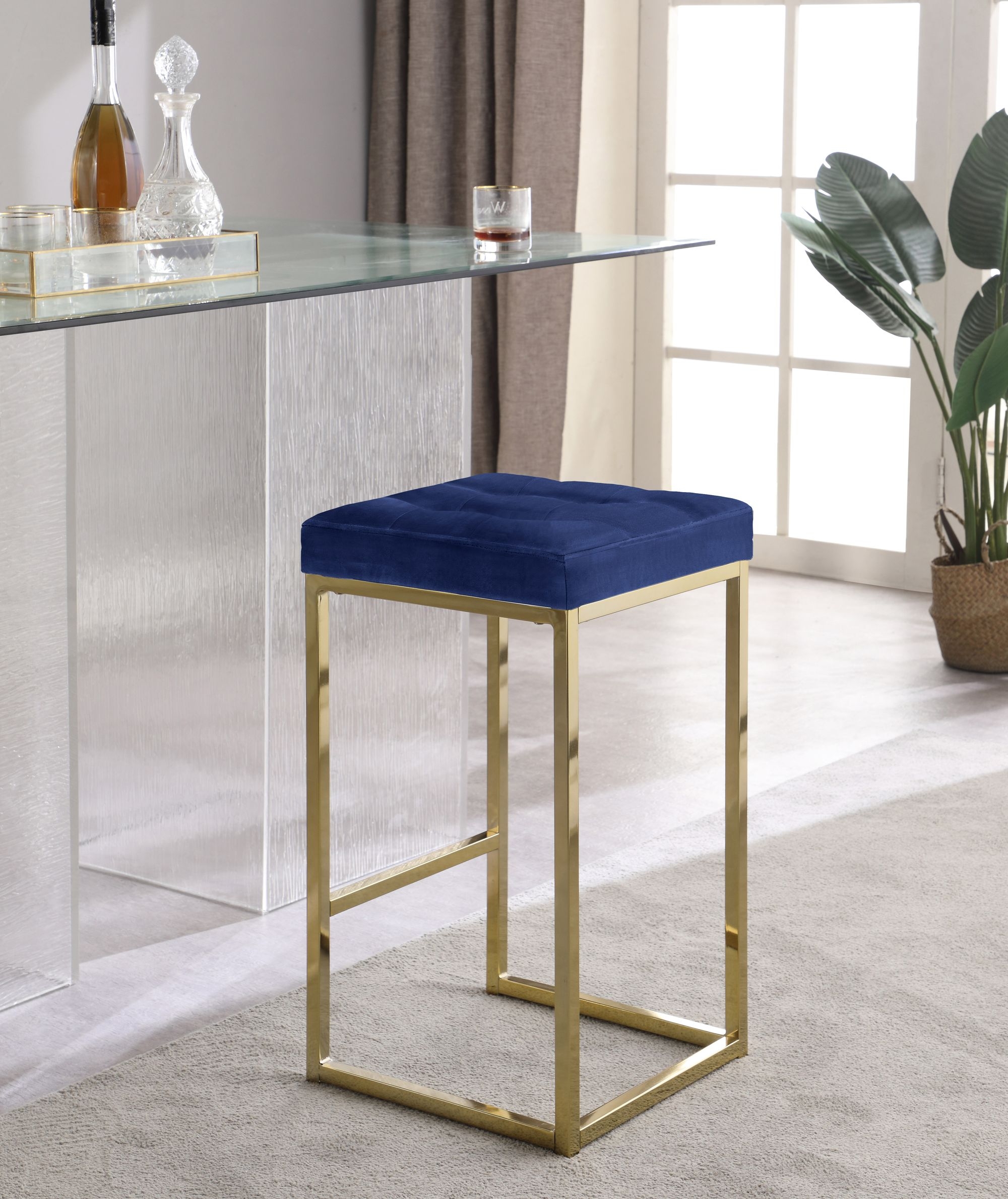 Nicola Counter Stool with Steel Base