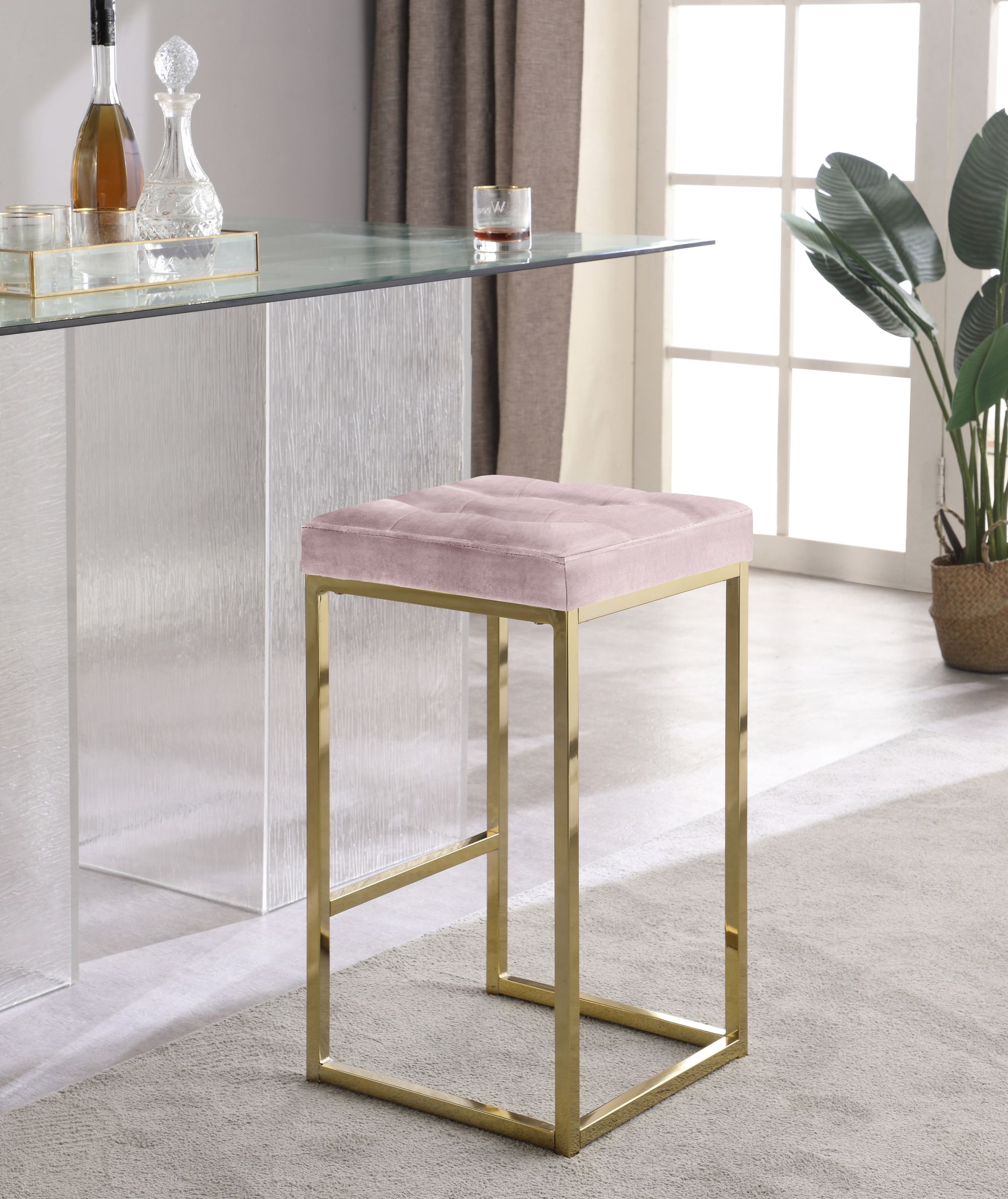 Nicola Counter Stool with Steel Base