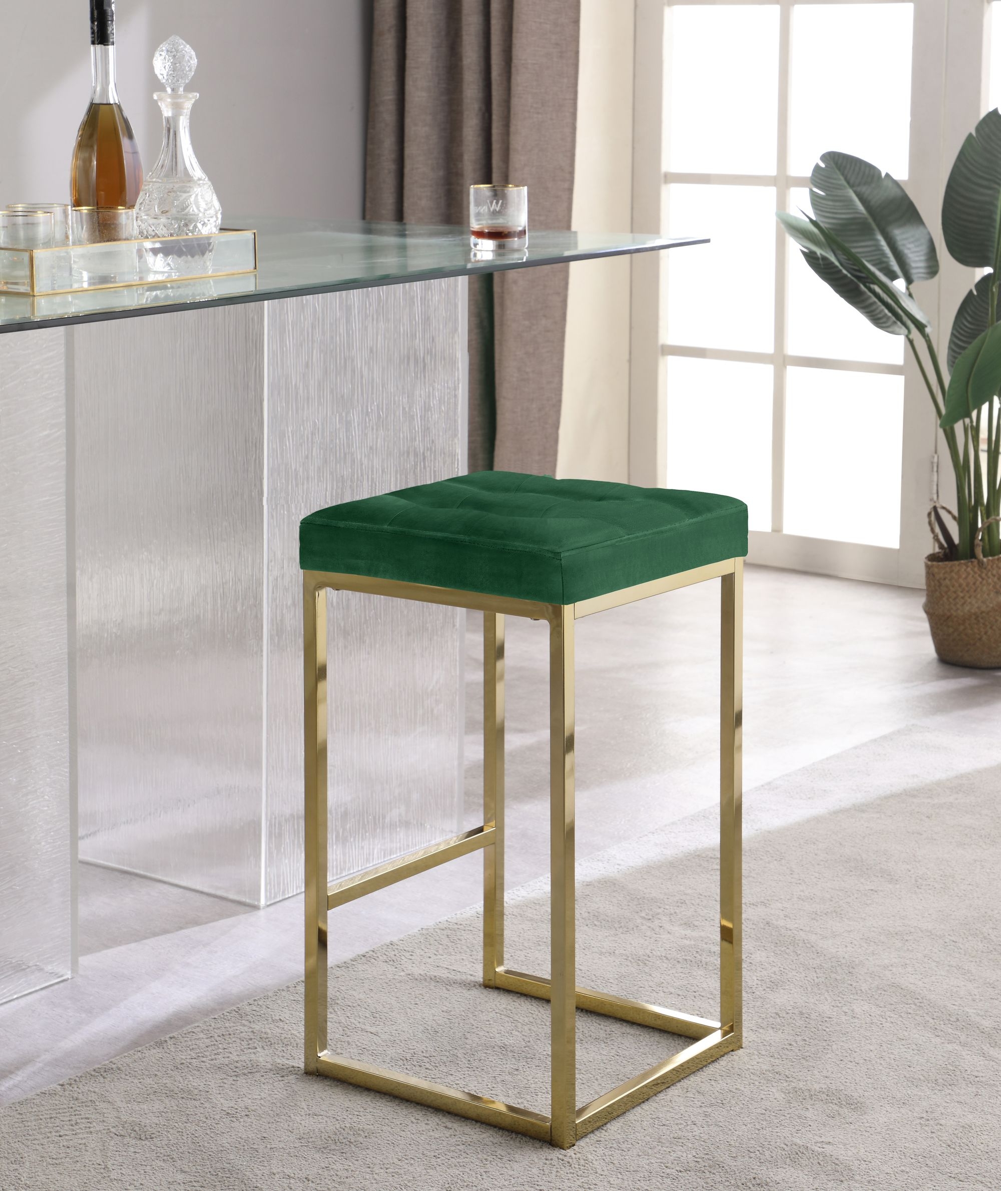 Nicola Counter Stool with Steel Base