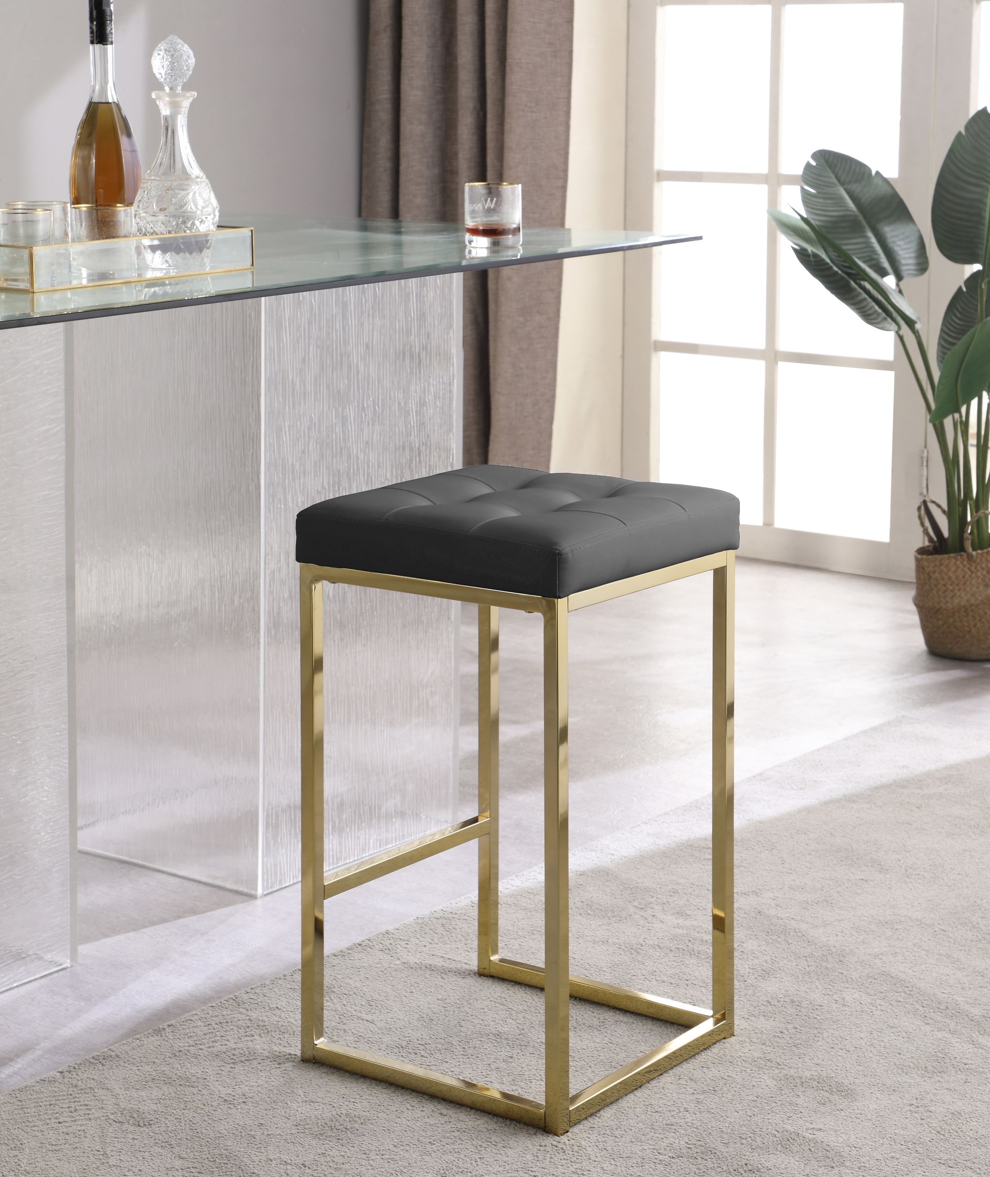 Nicola Counter Stool with Steel Base