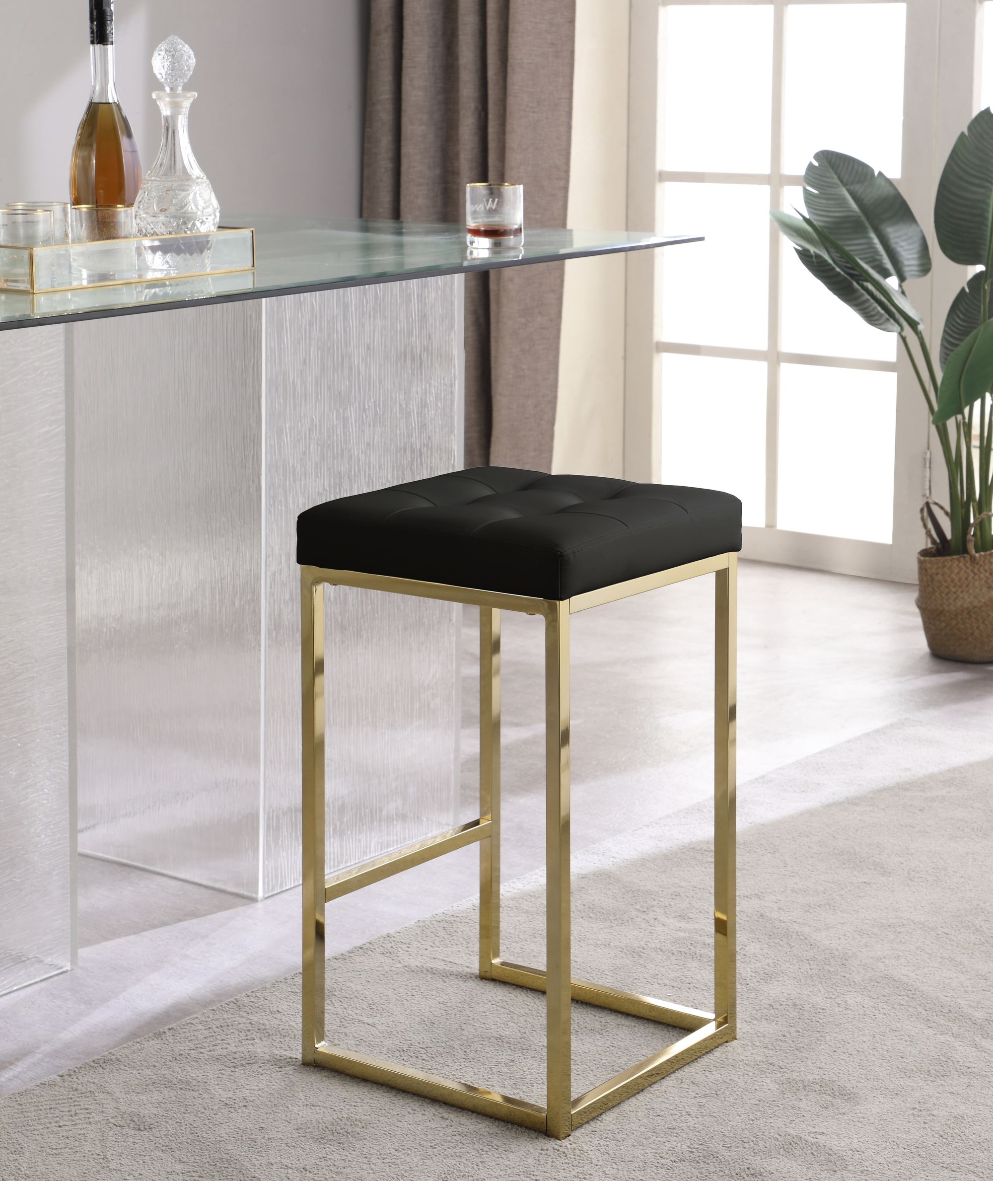 Nicola Counter Stool with Steel Base