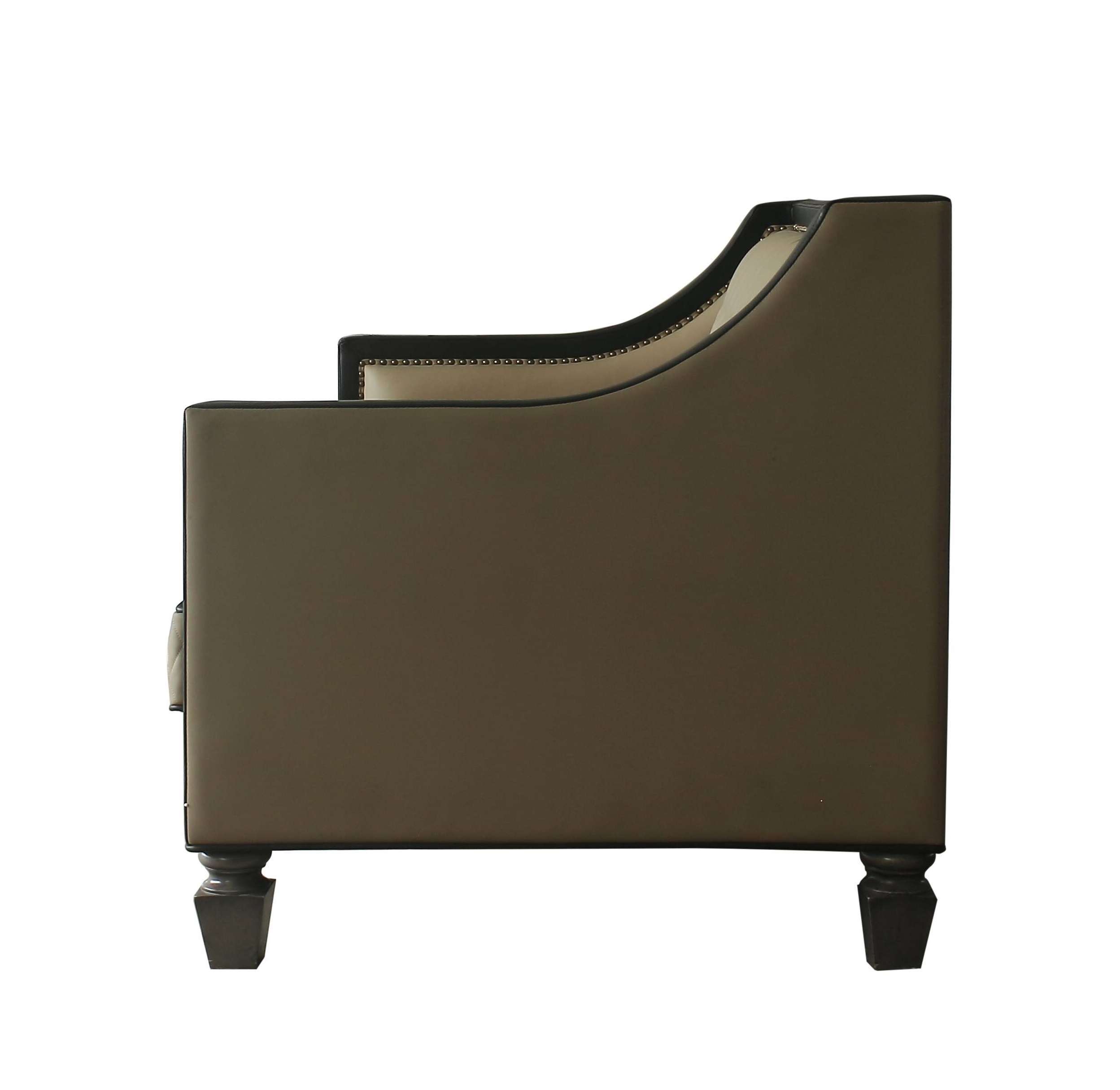 House Beatrice Leather-Aire Tufted Living Room Set