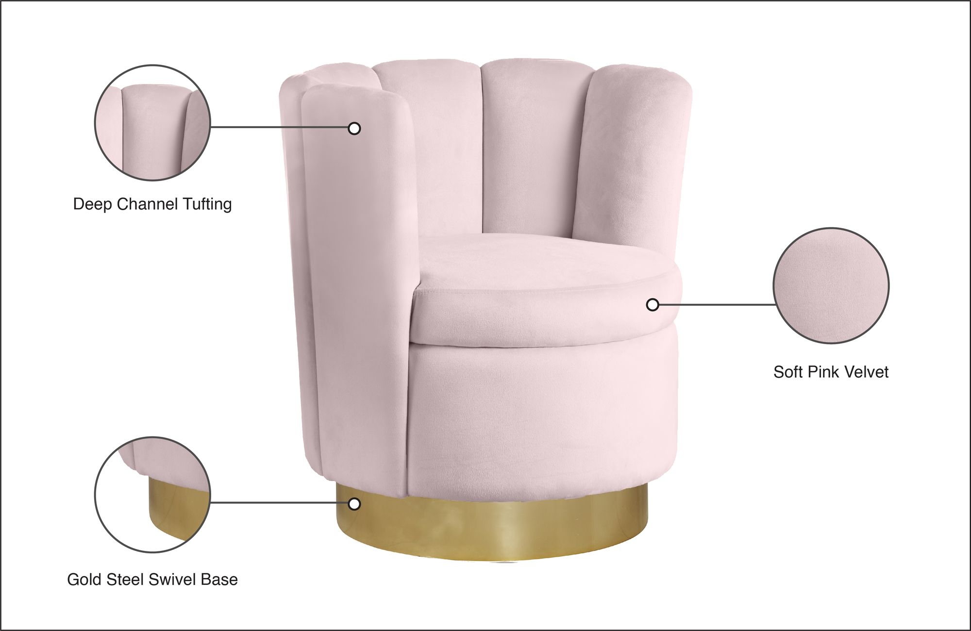 Lily Velvet Accent Chair