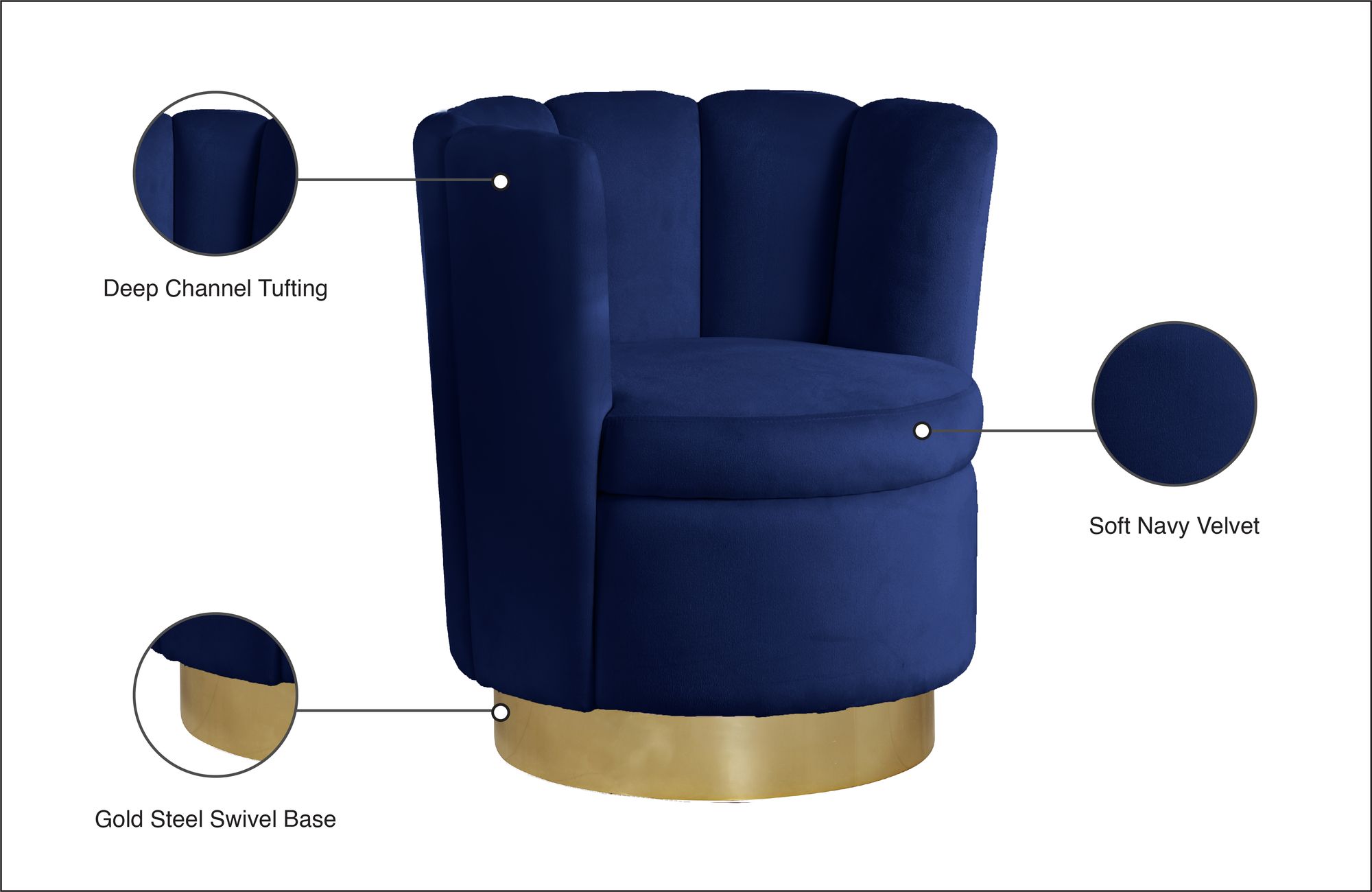 Lily Velvet Accent Chair