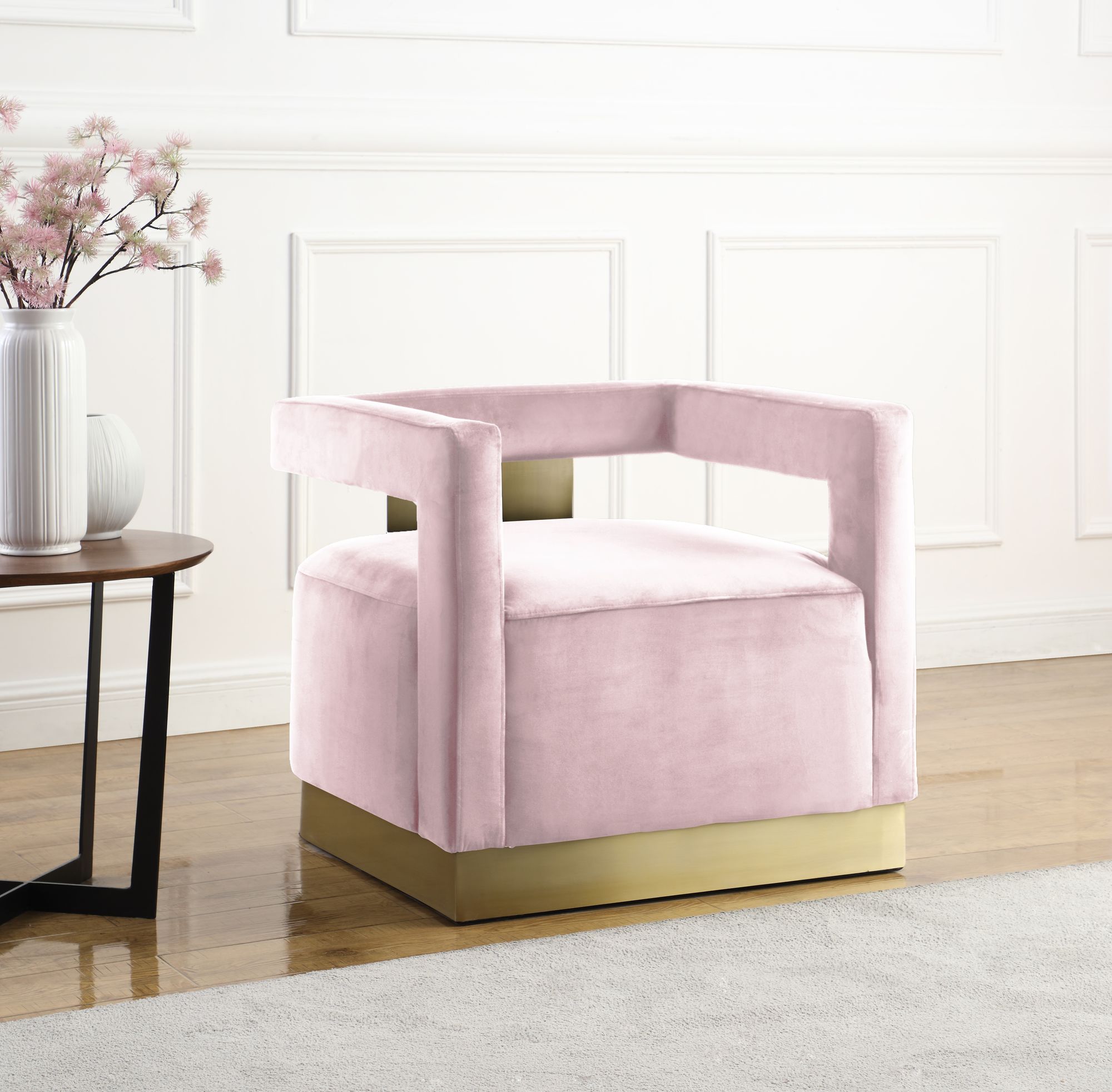 Armani Velvet Accent Chair