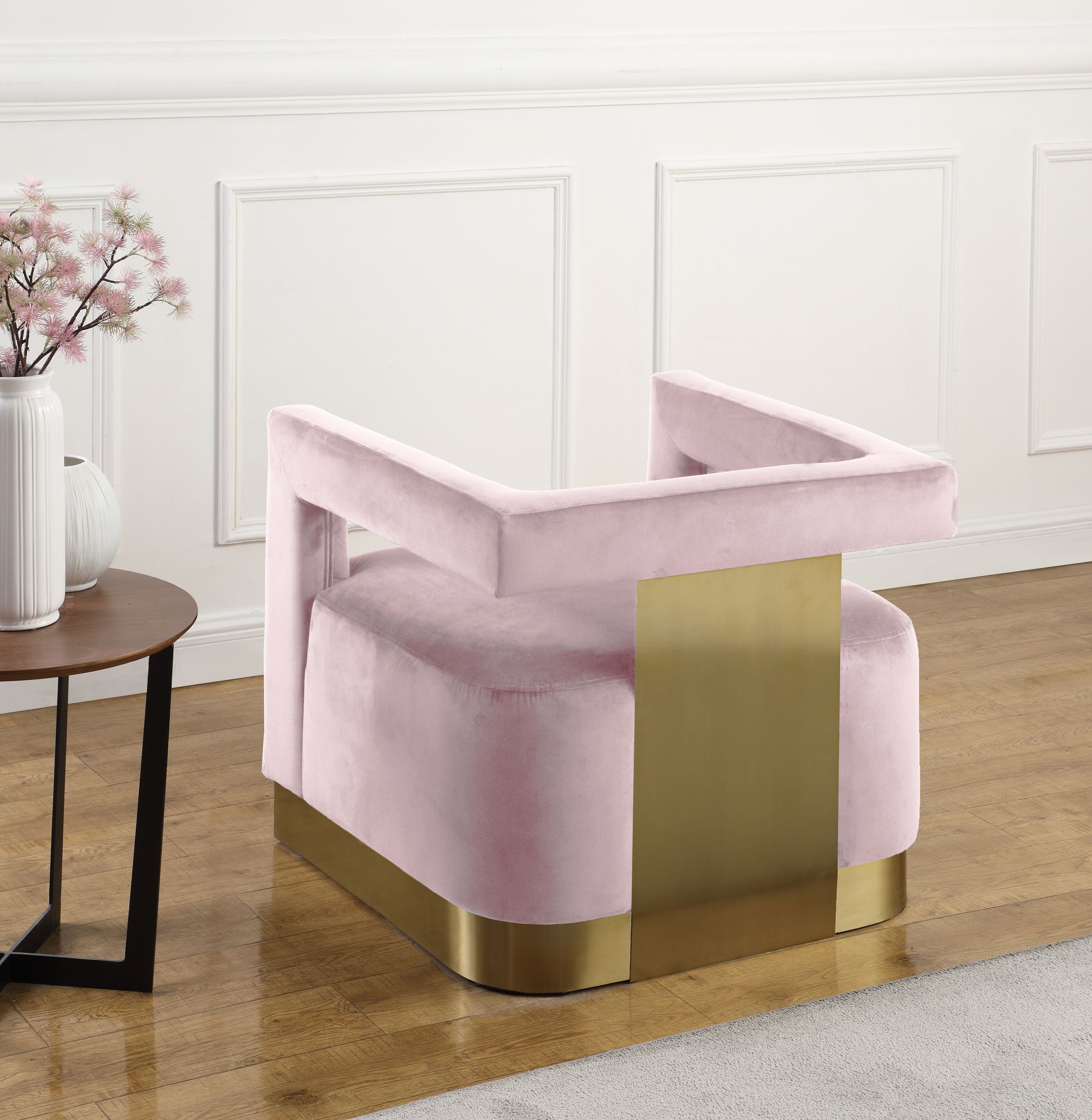 Armani Velvet Accent Chair