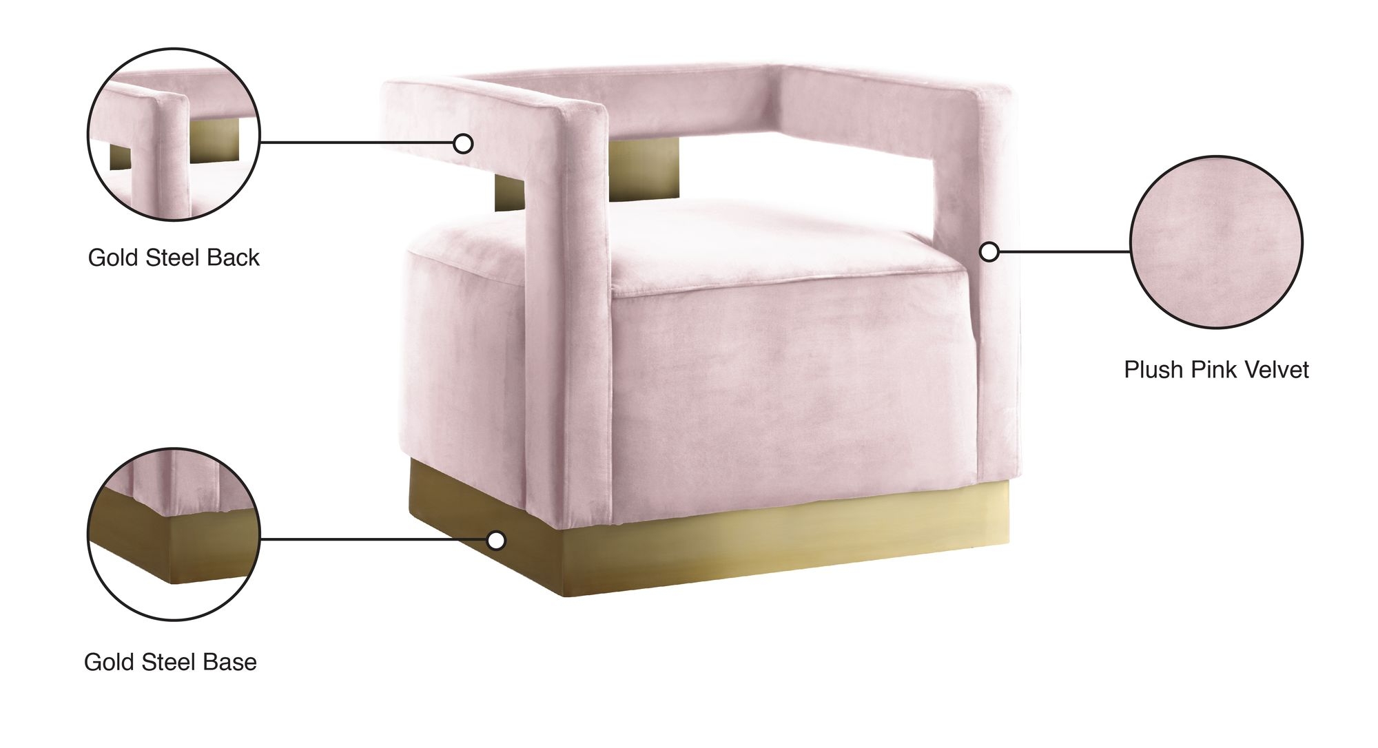 Armani Velvet Accent Chair