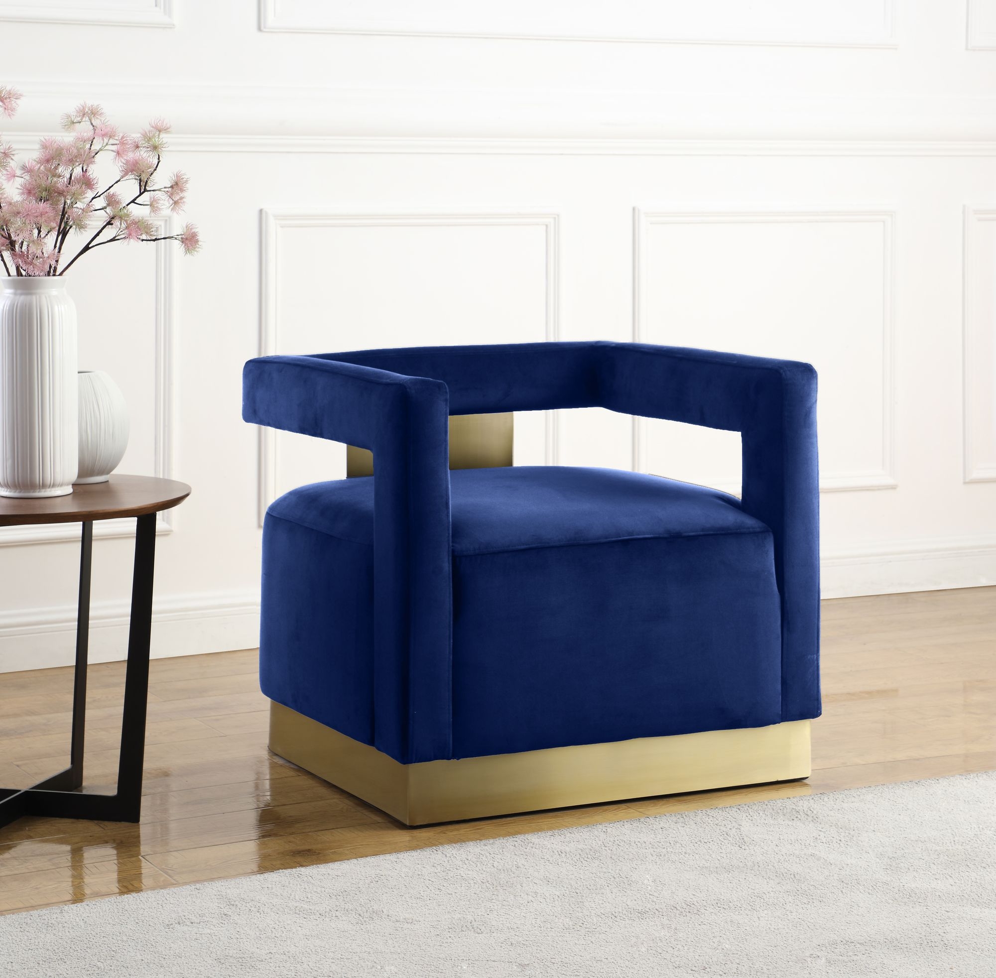 Armani Velvet Accent Chair