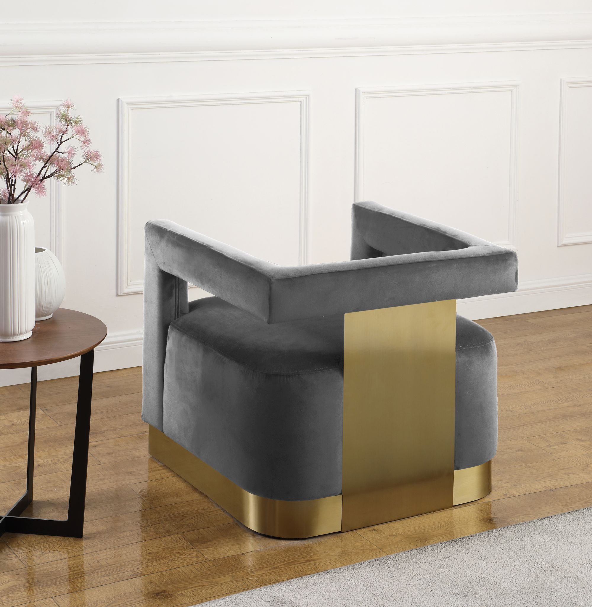 Armani Velvet Accent Chair