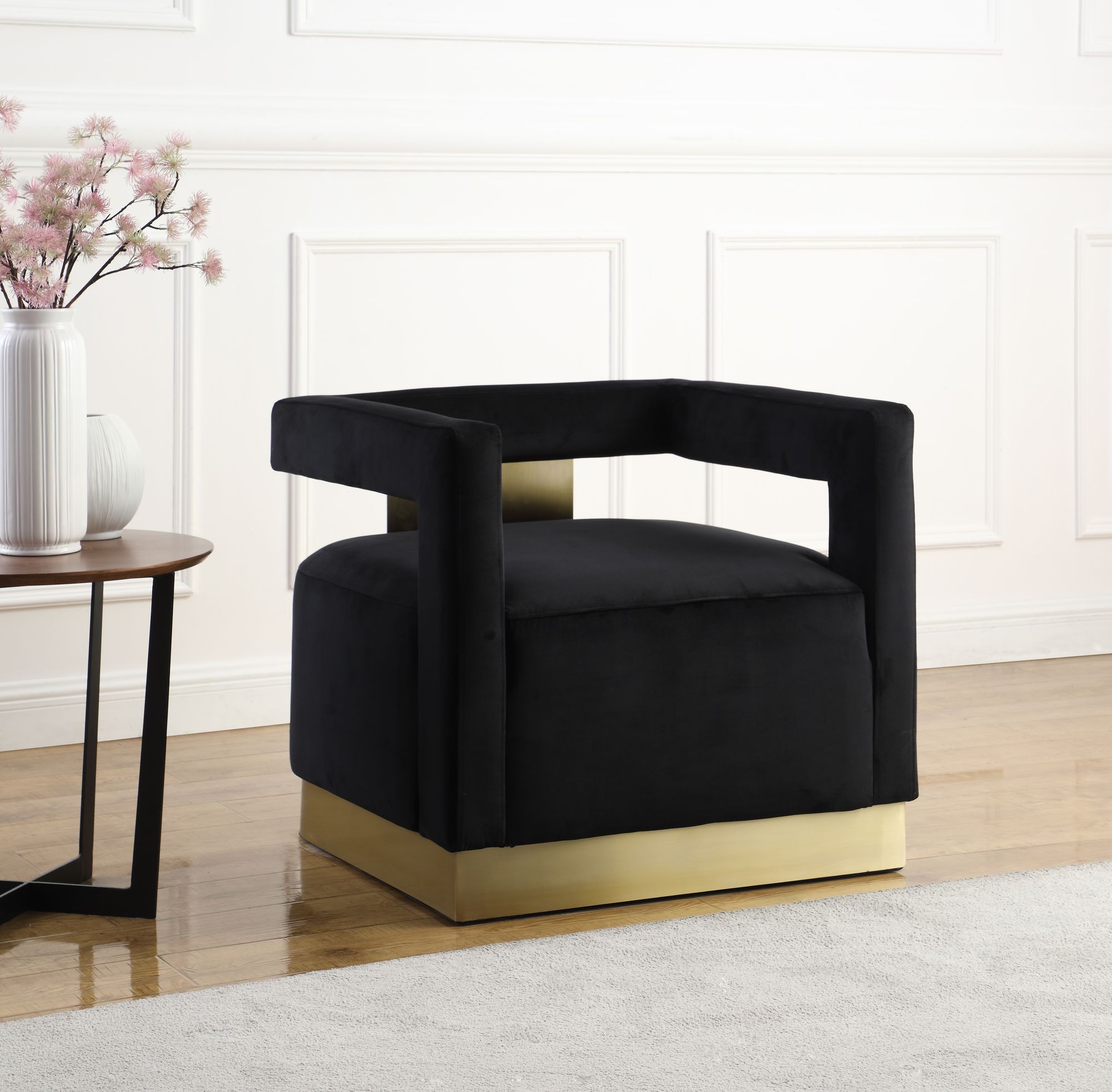 Armani Velvet Accent Chair