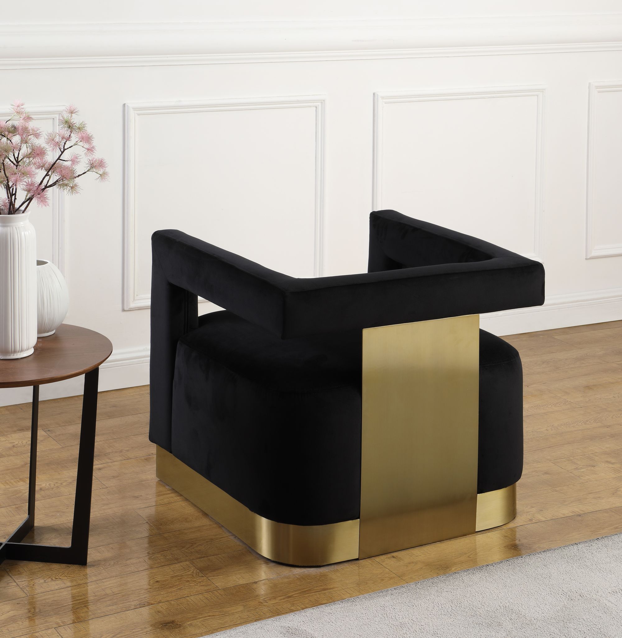 Armani Velvet Accent Chair