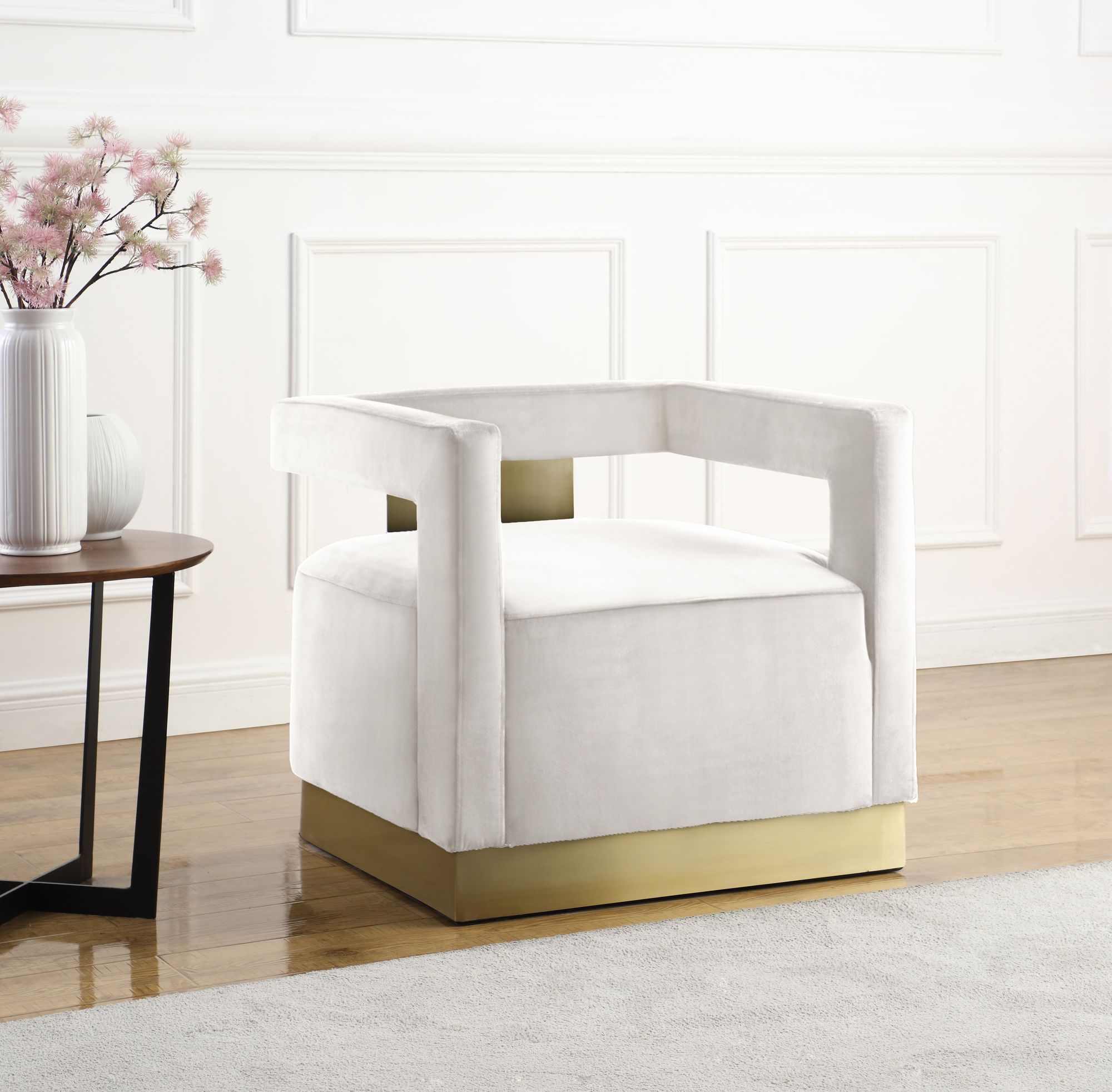 Armani Velvet Accent Chair