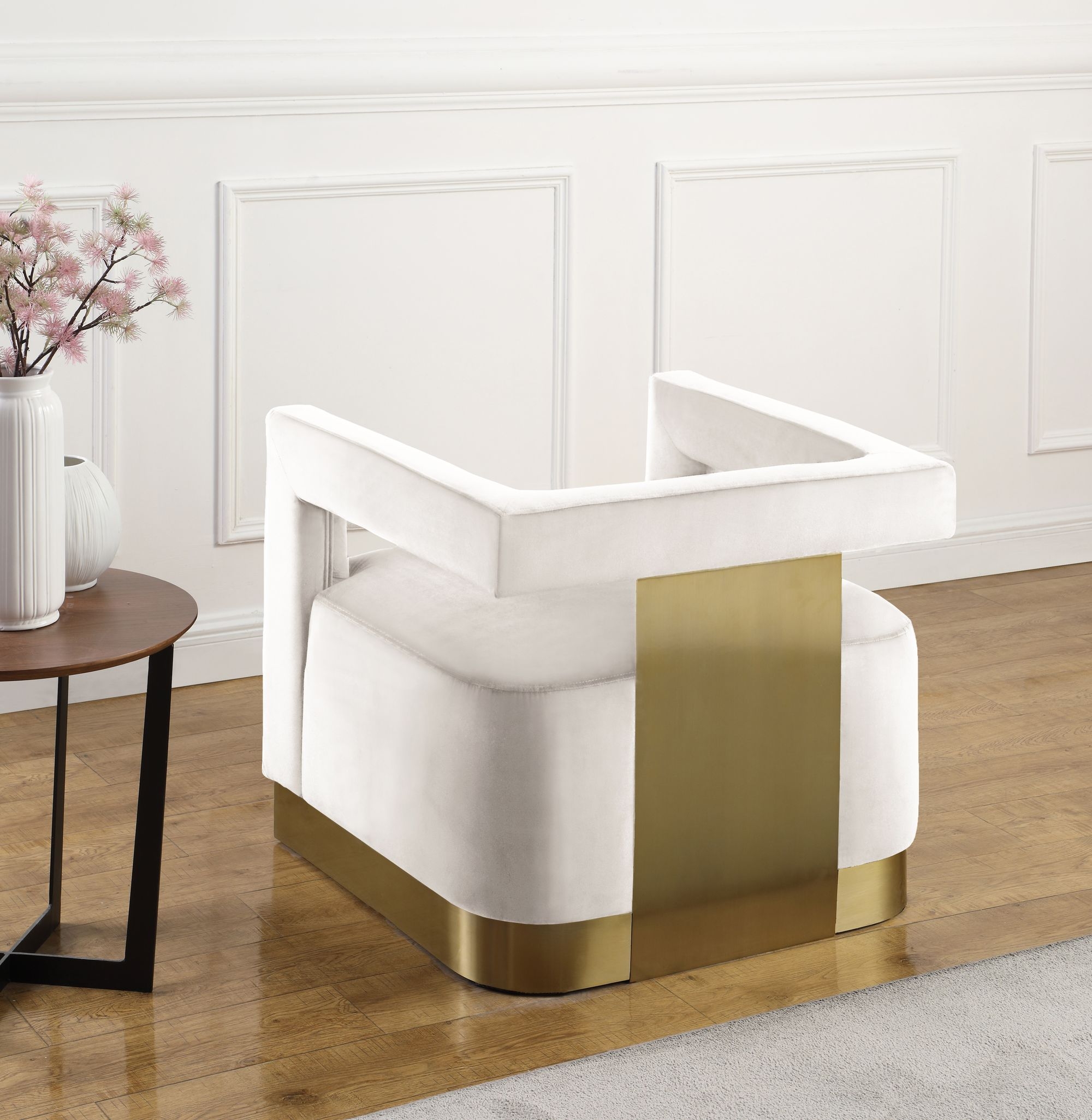 Armani Velvet Accent Chair