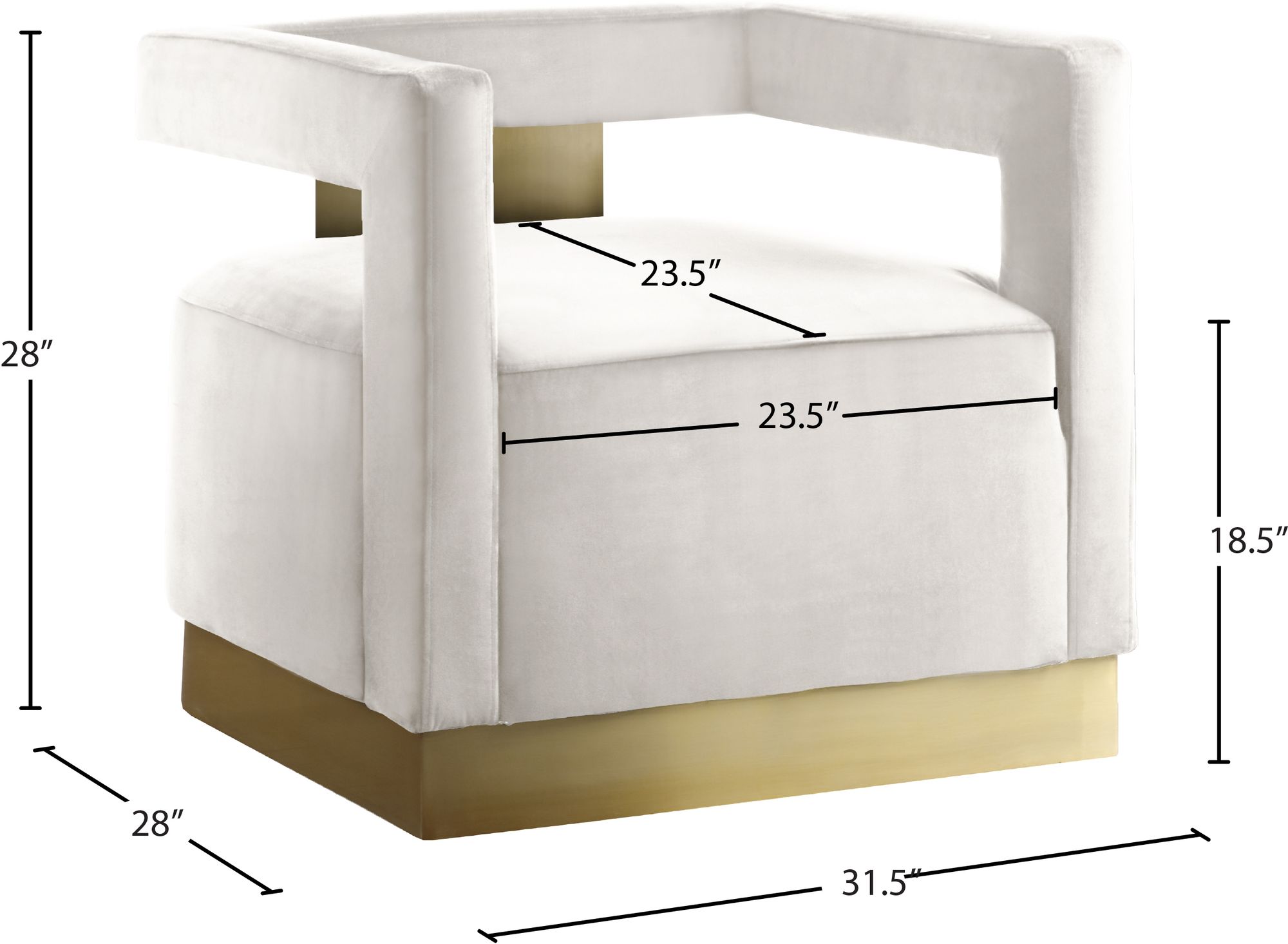 Armani Velvet Accent Chair