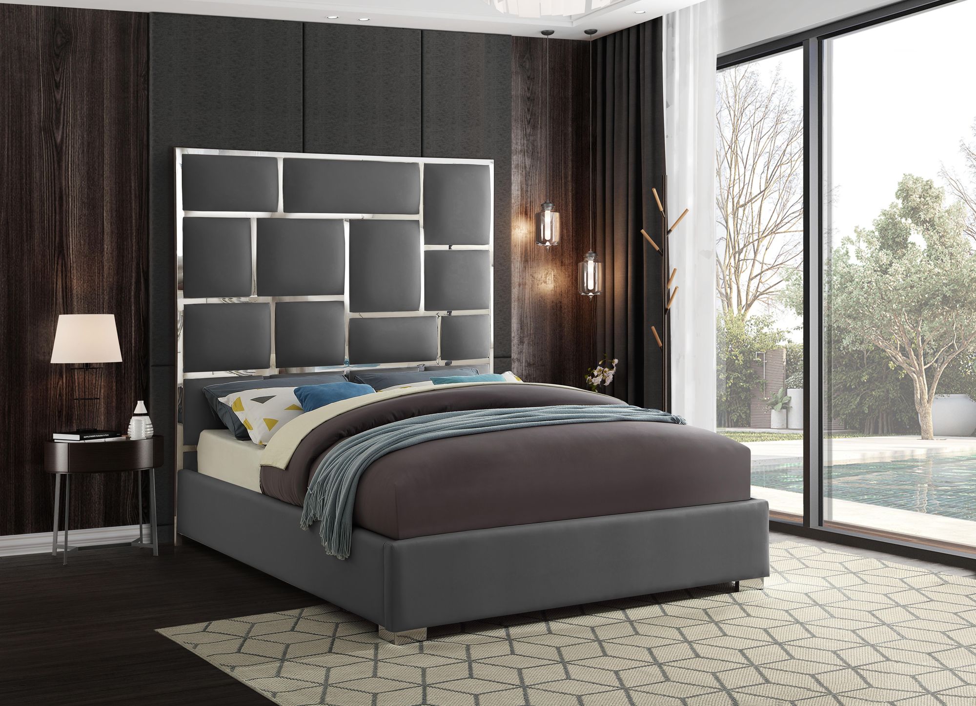 Milan Faux Leather King Size Bed