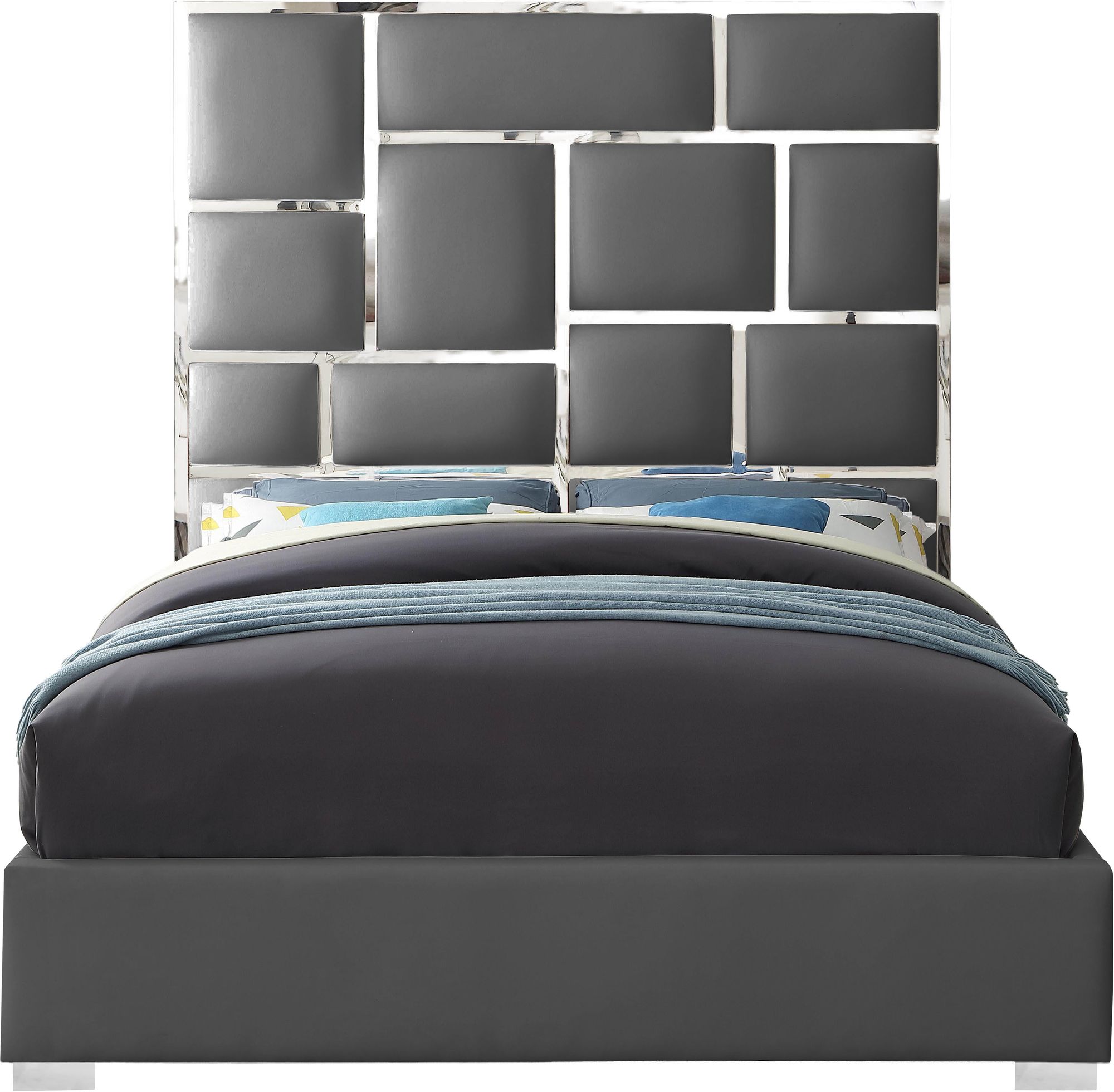 Milan Faux Leather Queen Size Bed