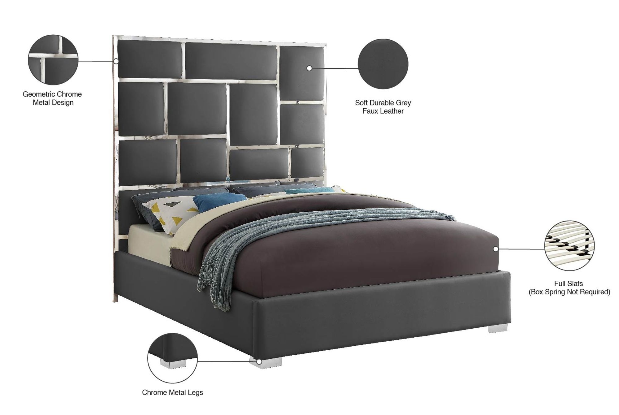 Milan Faux Leather Bed