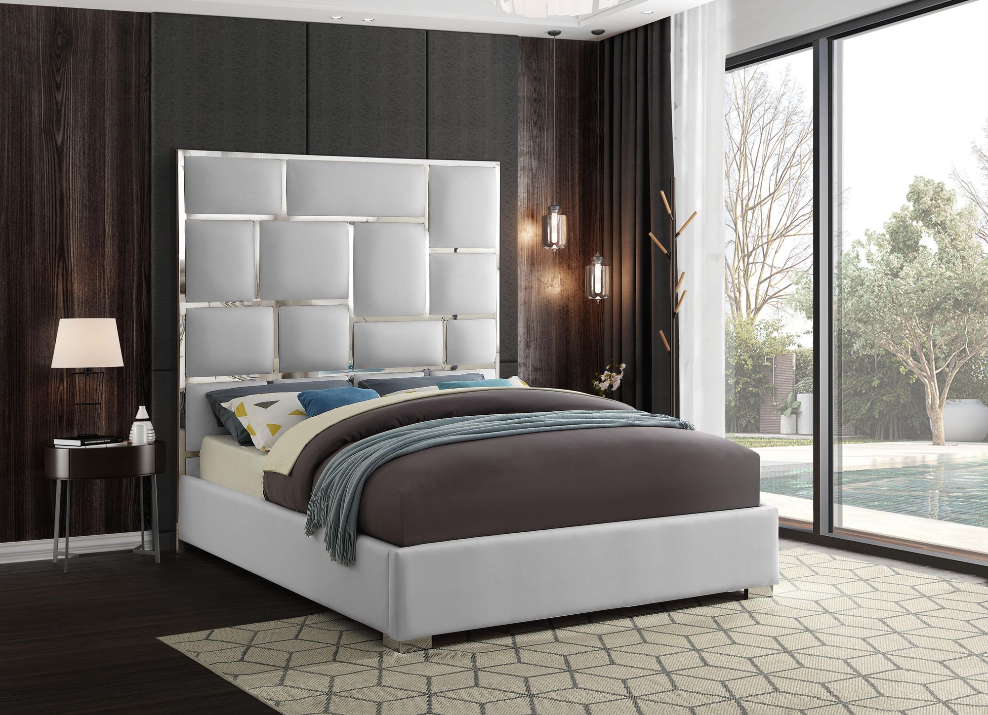 Milan Faux Leather Queen Size Bed