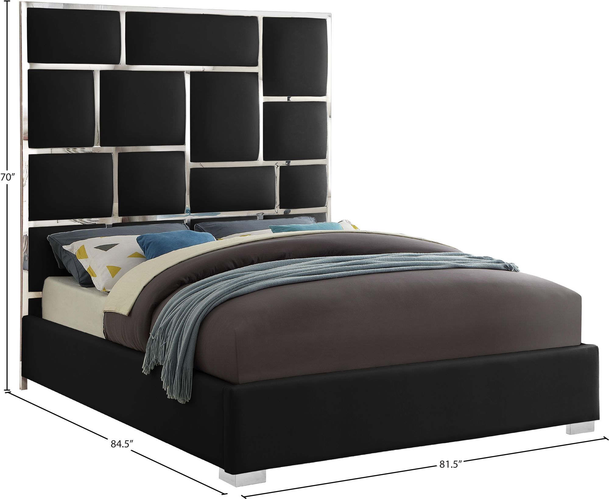 Milan Faux Leather King Size Bed