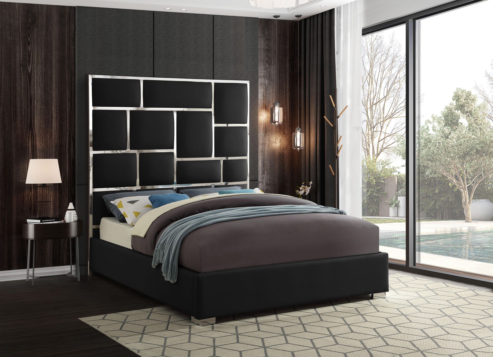 Milan Faux Leather Queen Size Bed