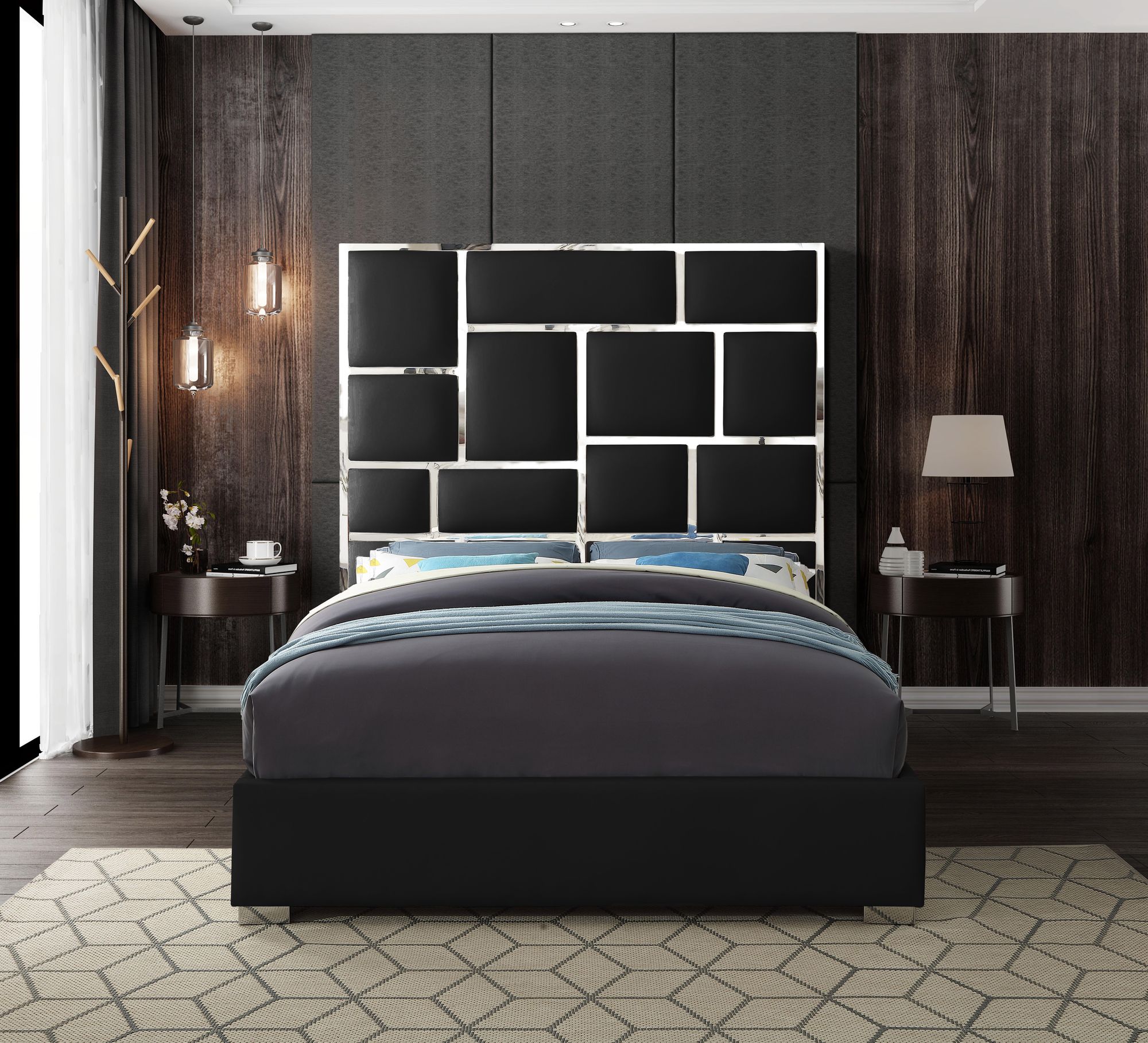 Milan Faux Leather Queen Size Bed