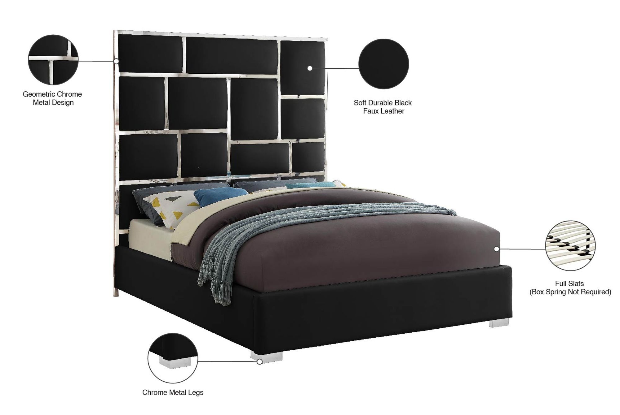 Milan Faux Leather Bed