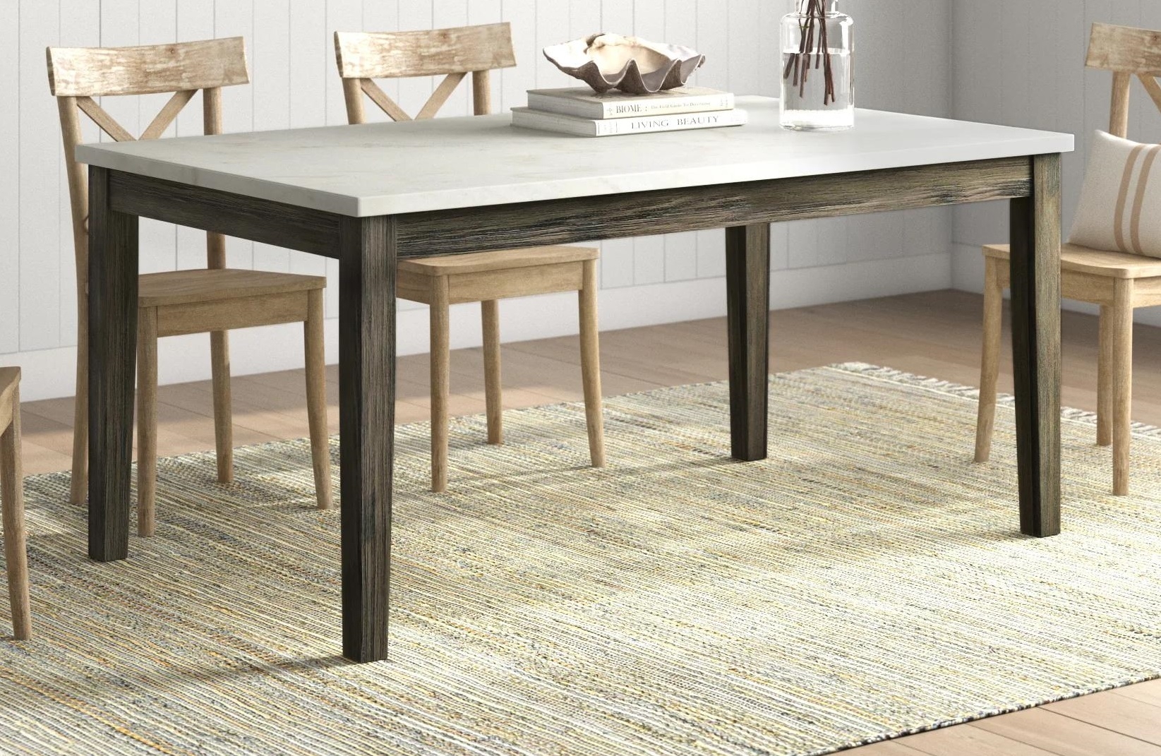 Merel Marble/Wood Dining Room Set