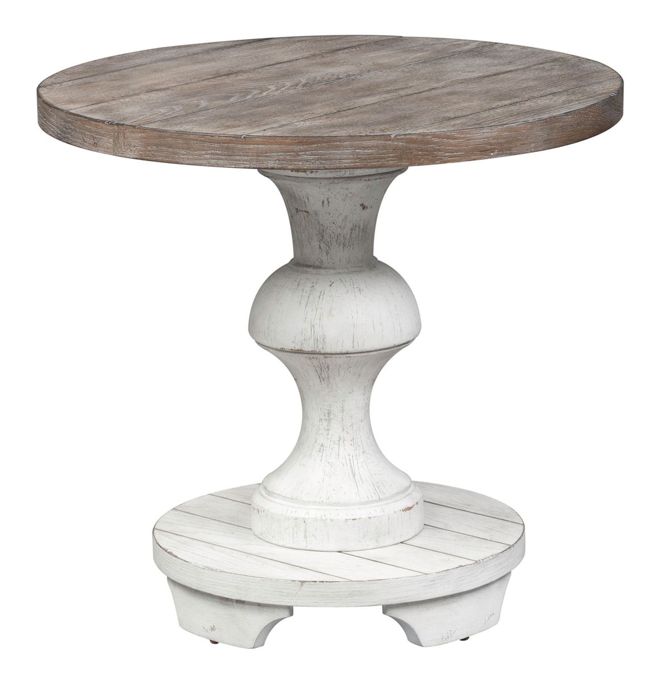 Sedona Rustic Distressed Wood Cocktail Table Set - White & Gravel