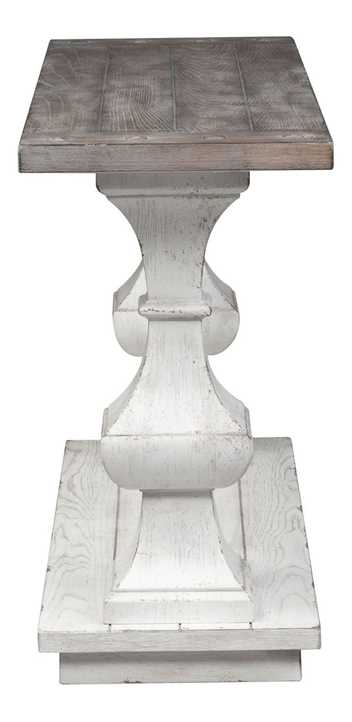 Sedona Rustic Distressed Wood Cocktail Table Set - White & Gravel