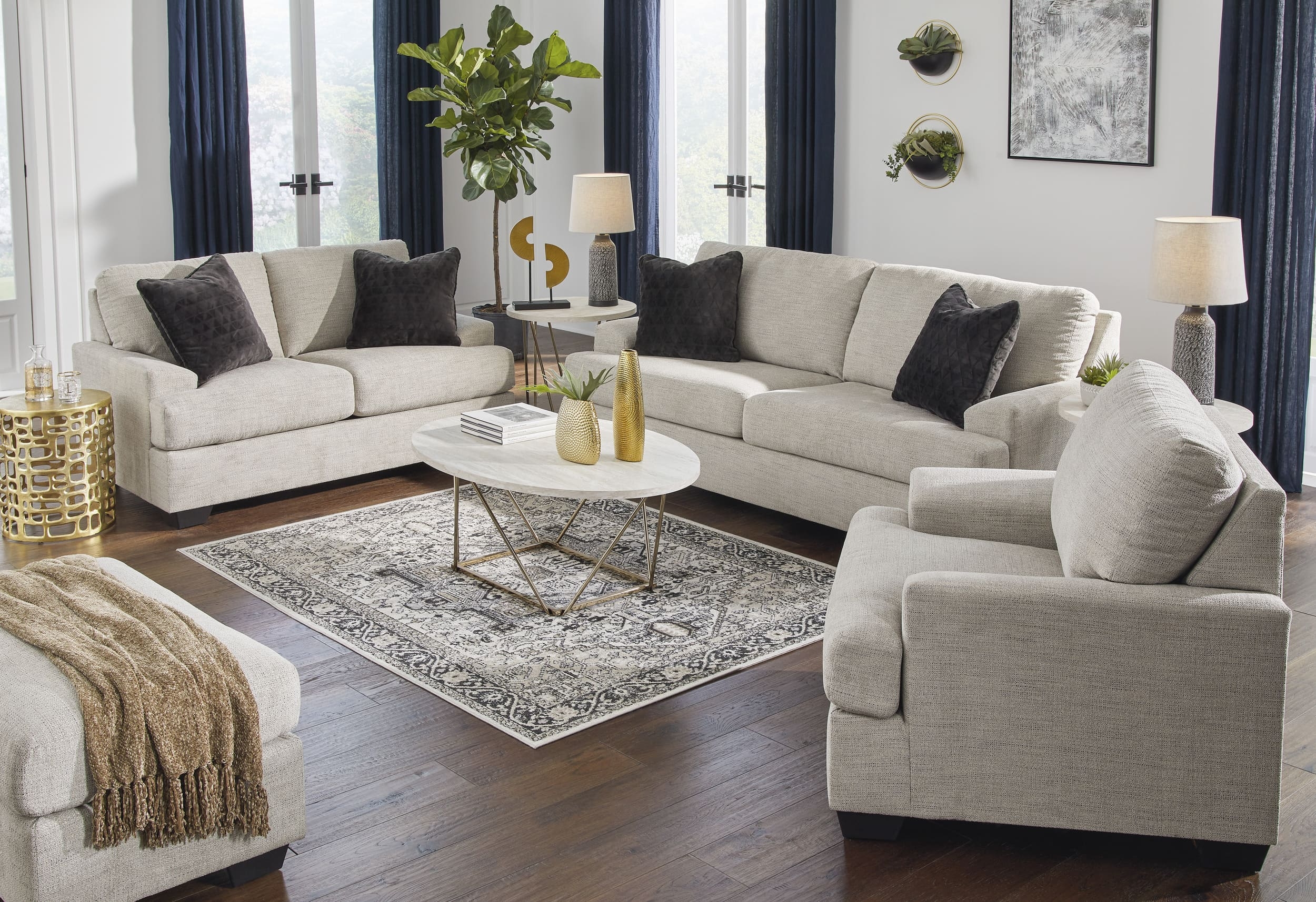 Ashley Vayda Polyester Living Room Set