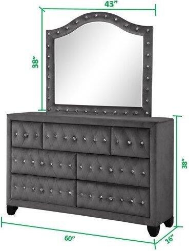 Sophia Velvet/Wood Regular Bedroom Set